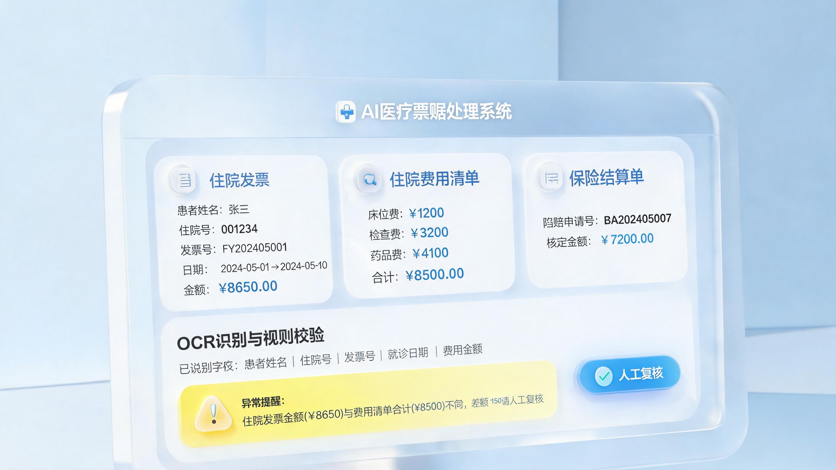怎么快速识别住院单据信息？OCR+校验闭环_图1