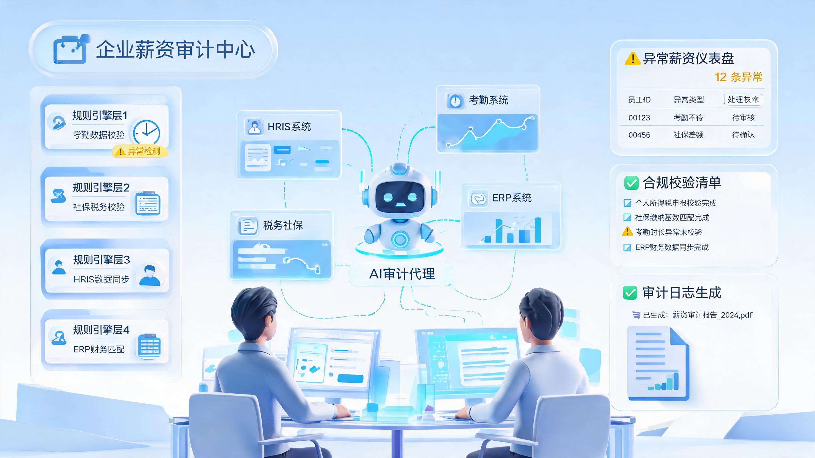 怎么自动化审核月度工资？从核算到留痕闭环