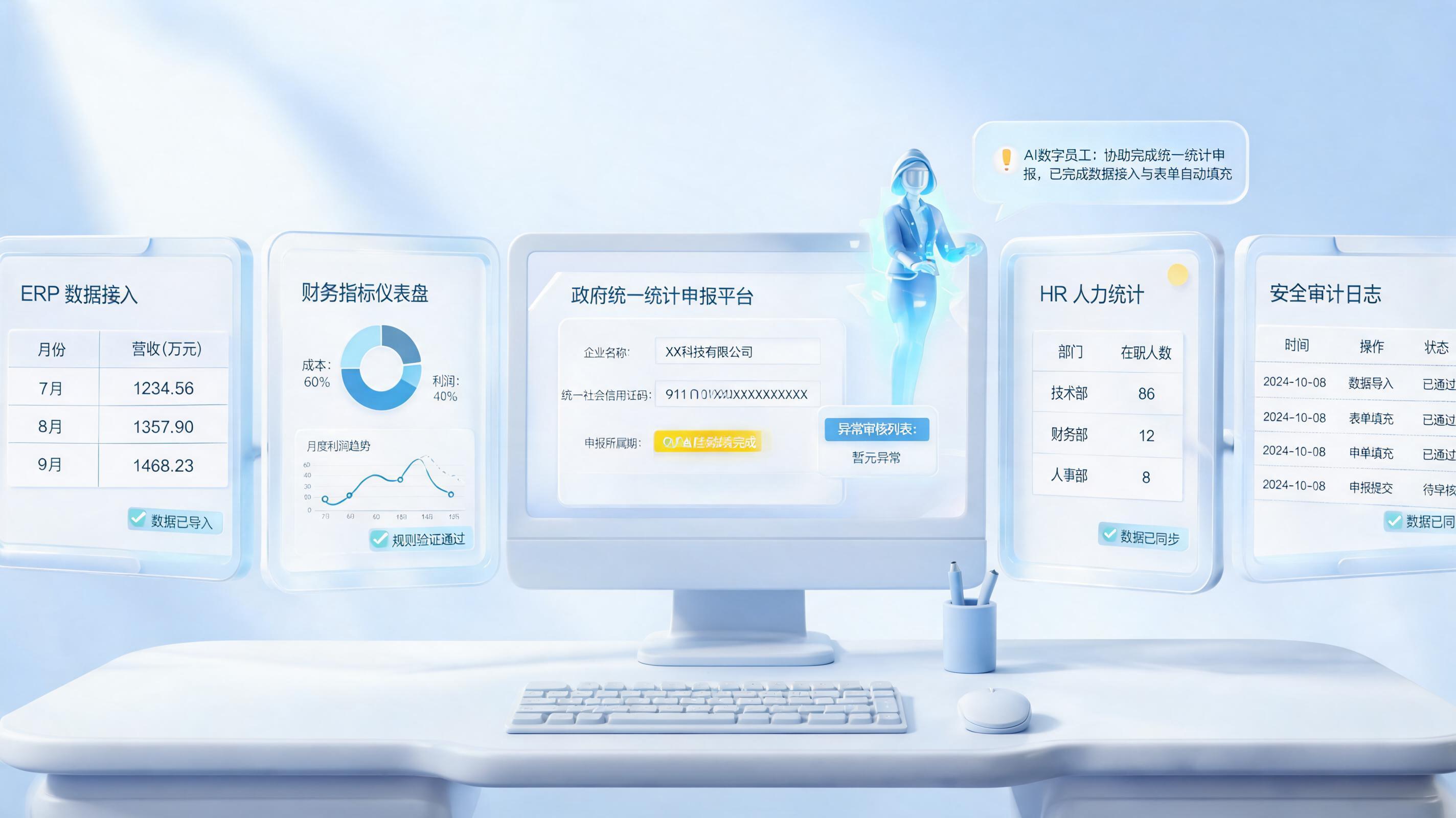 企业一套表怎么智能填报辅助？自动采集校验与回填_图1