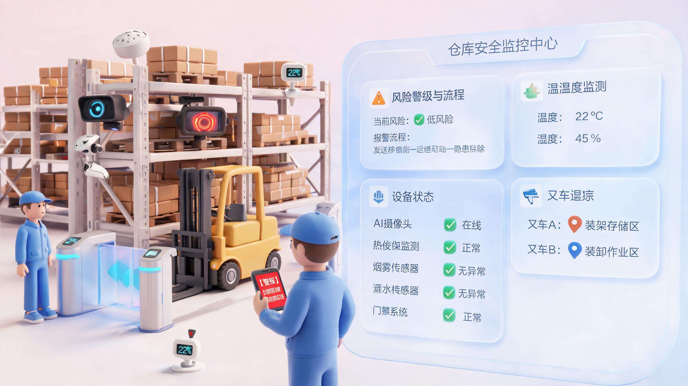仓储安全能实现自动监测报警吗？关键看四层闭环_图1