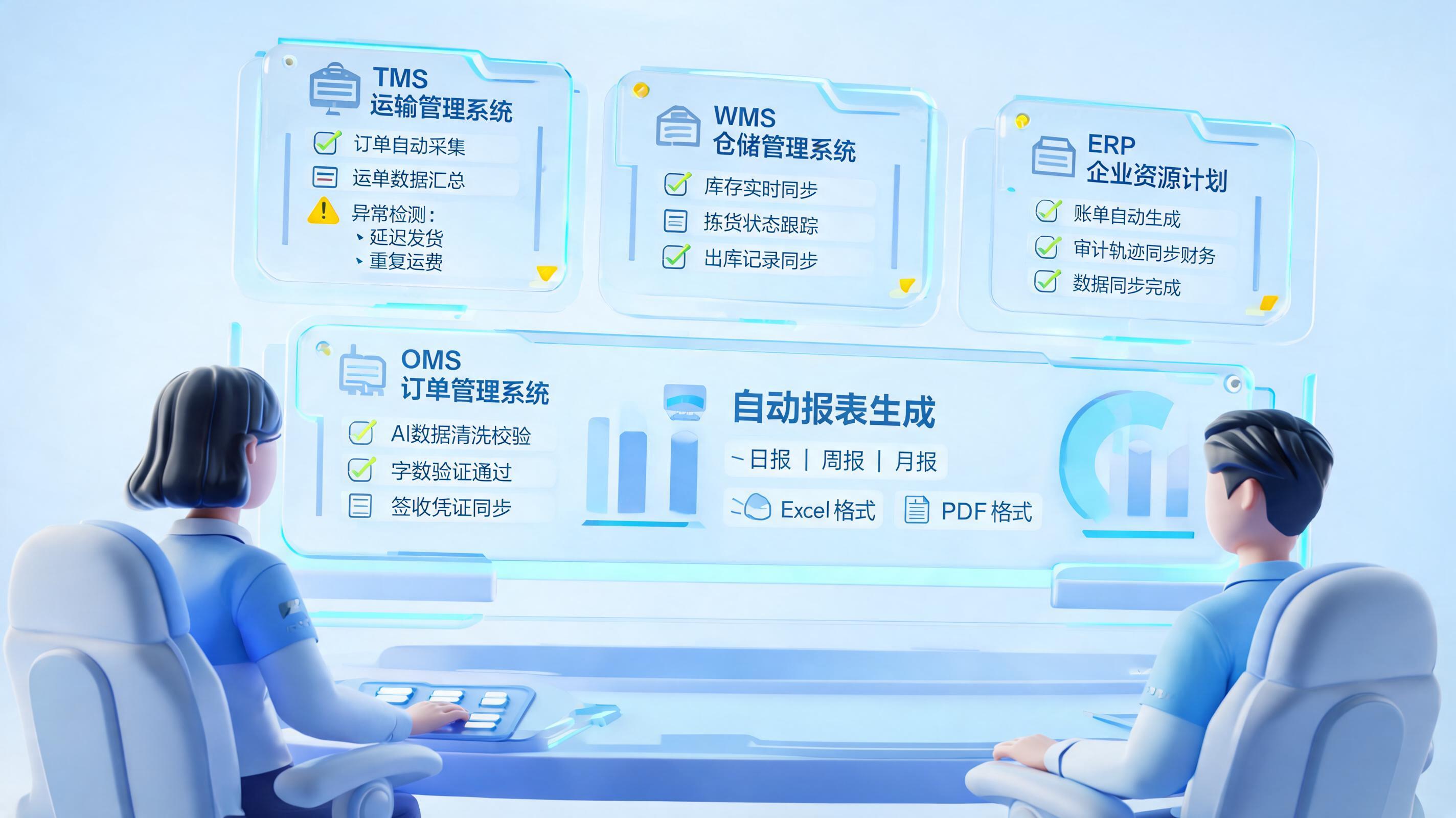 物流报表自动生成汇总方案，日报周报月报一体化
