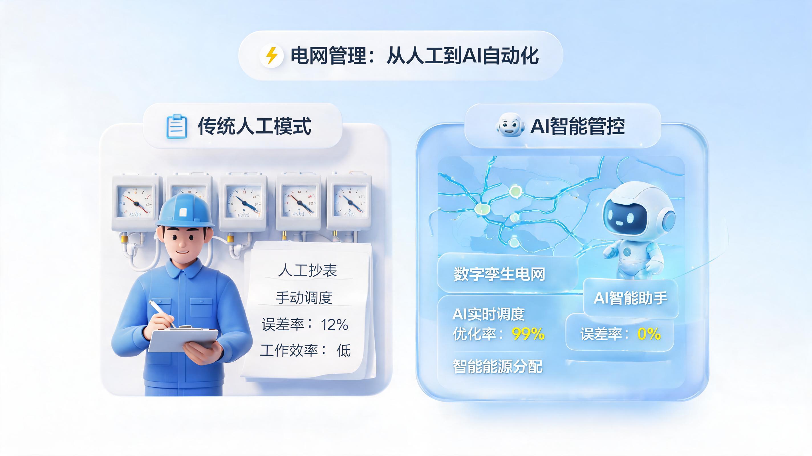 供电所用工老龄化该怎么应对?数字员工重塑电网生产力