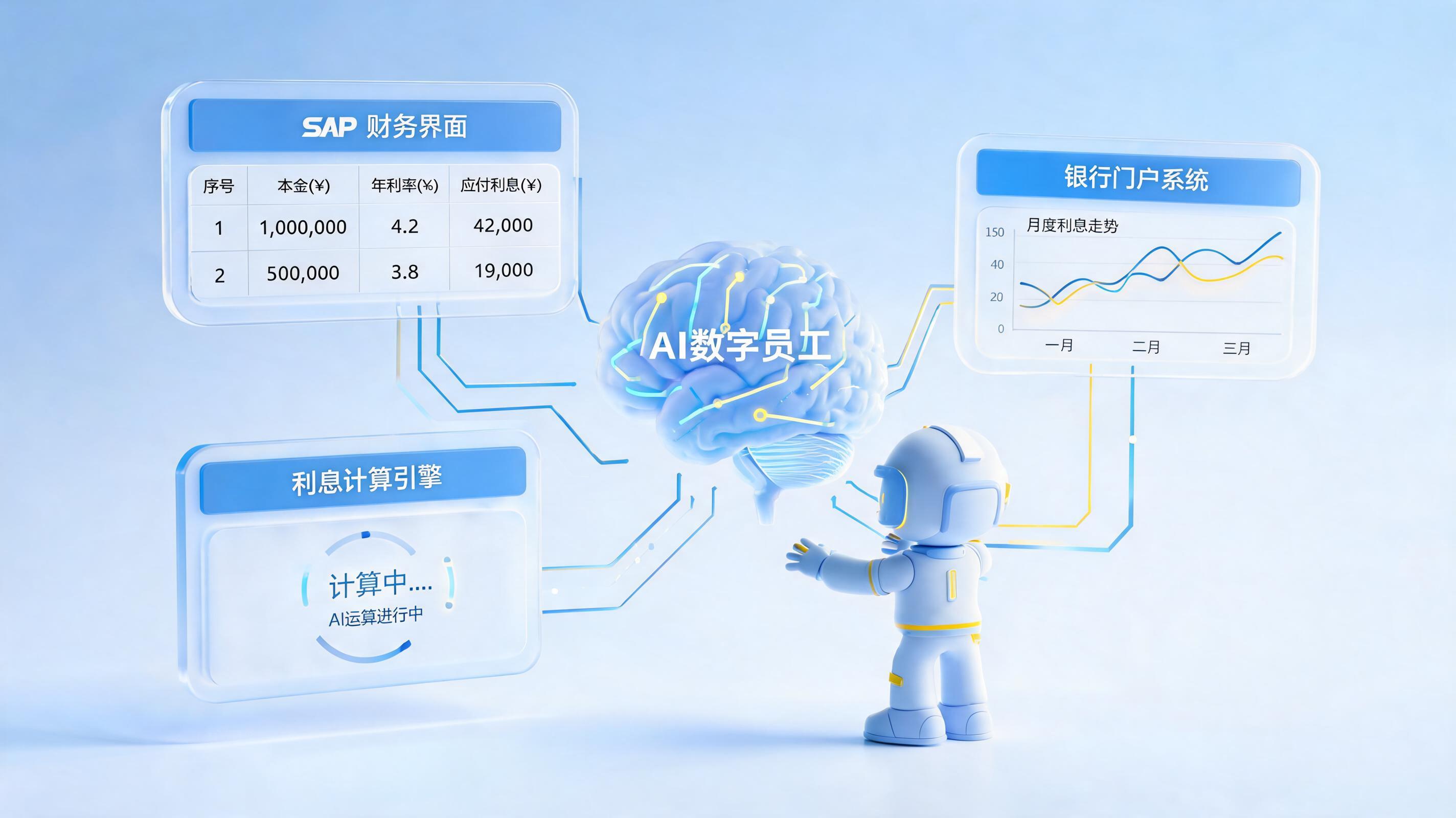 财务利息能自动计算吗？数字员工实现算息自动化_图1