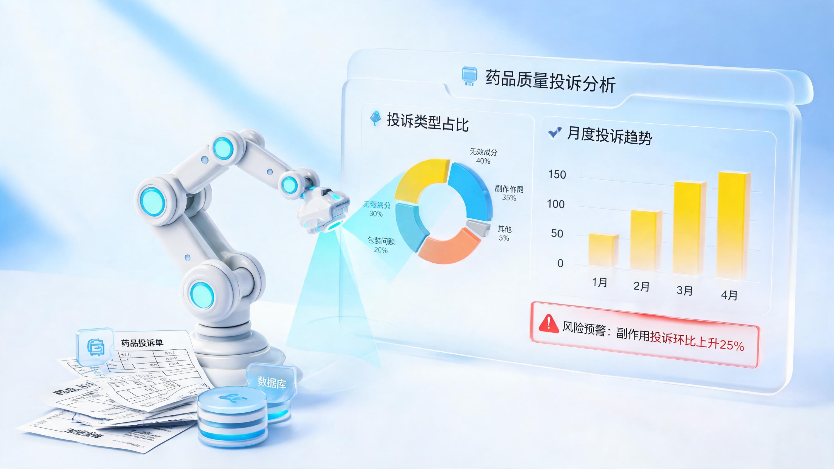 药品投诉记录怎么变分析表？Agent智能报表实测