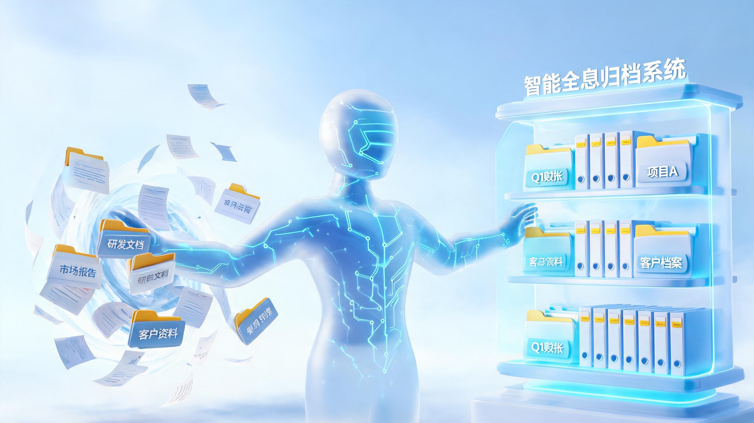 零散档案资料怎样高效整理归类？数字员工开启自动归档新范式_图1