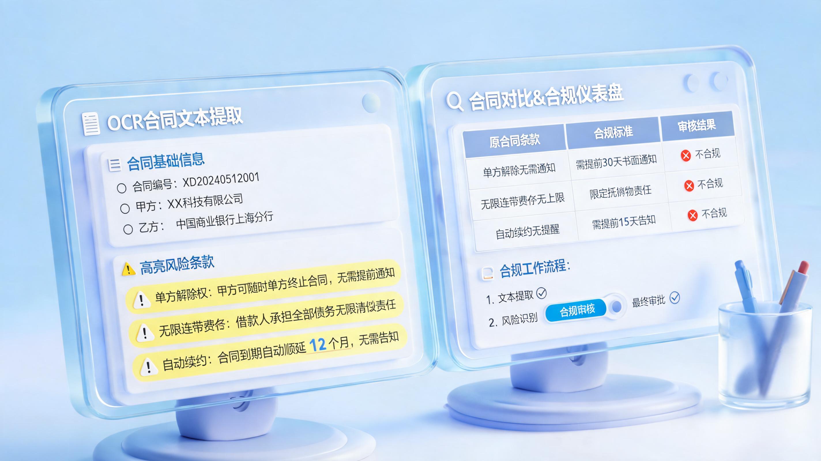 贷款合同内容自动核对办法,提升审查质效