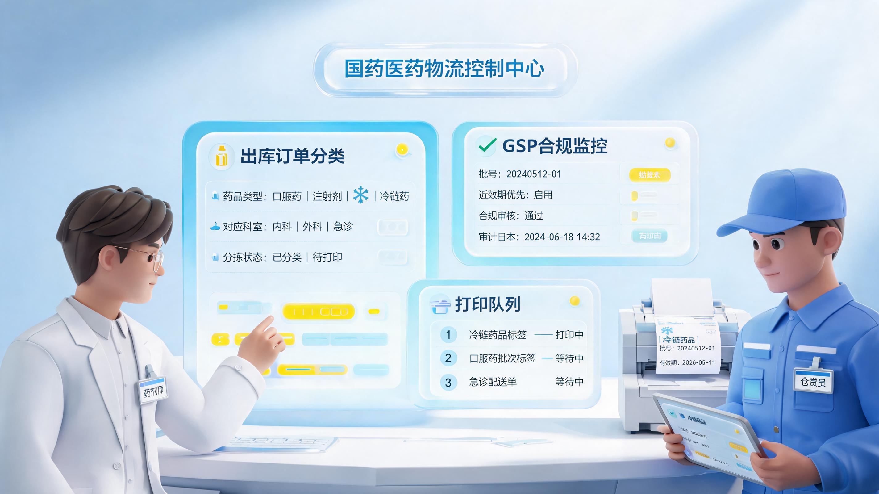 药品出库单分类打印,Agent能自动执行吗?关键条件与落地要点