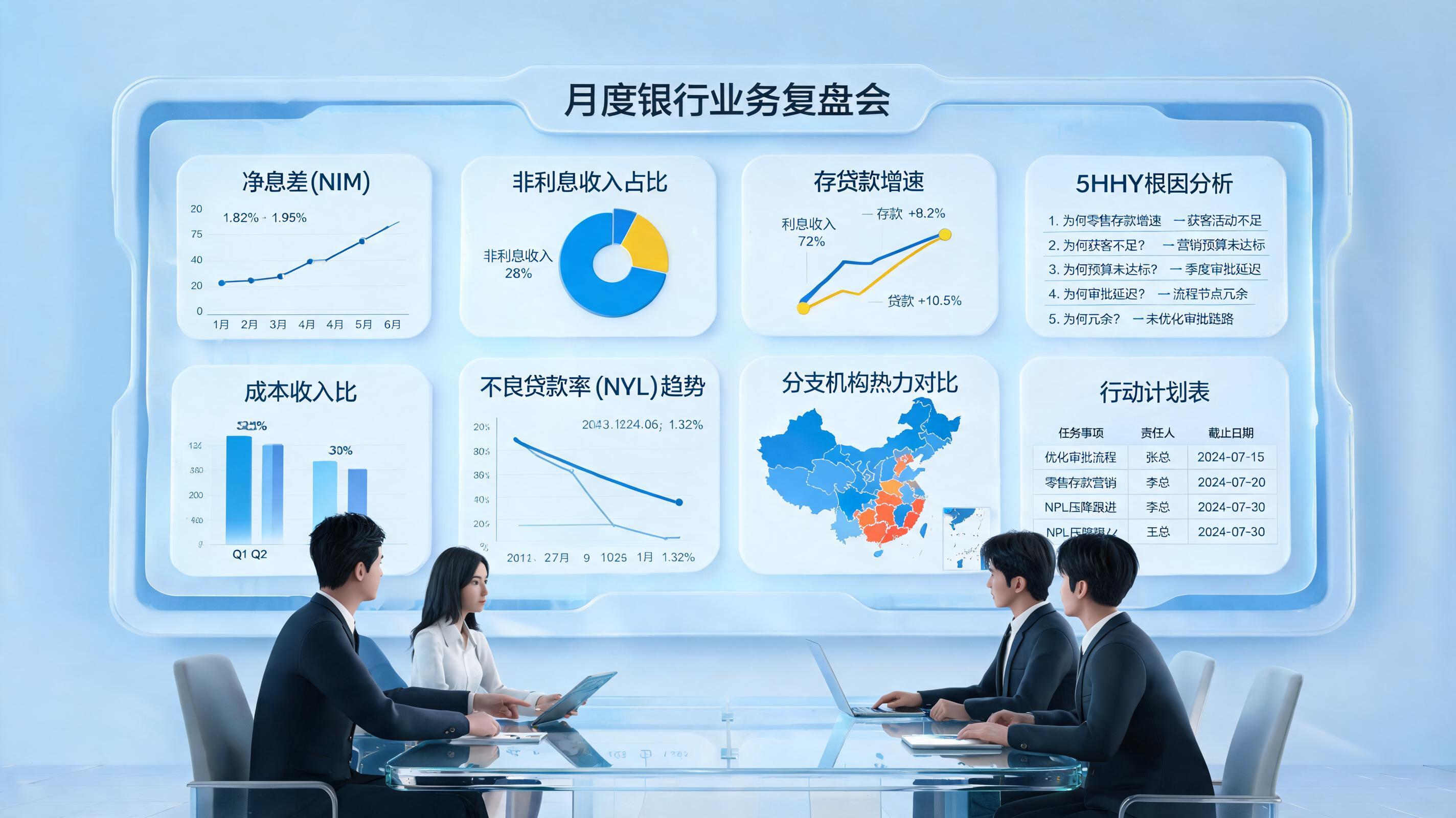 银行每月经营数据复盘办法:经营闭环提升