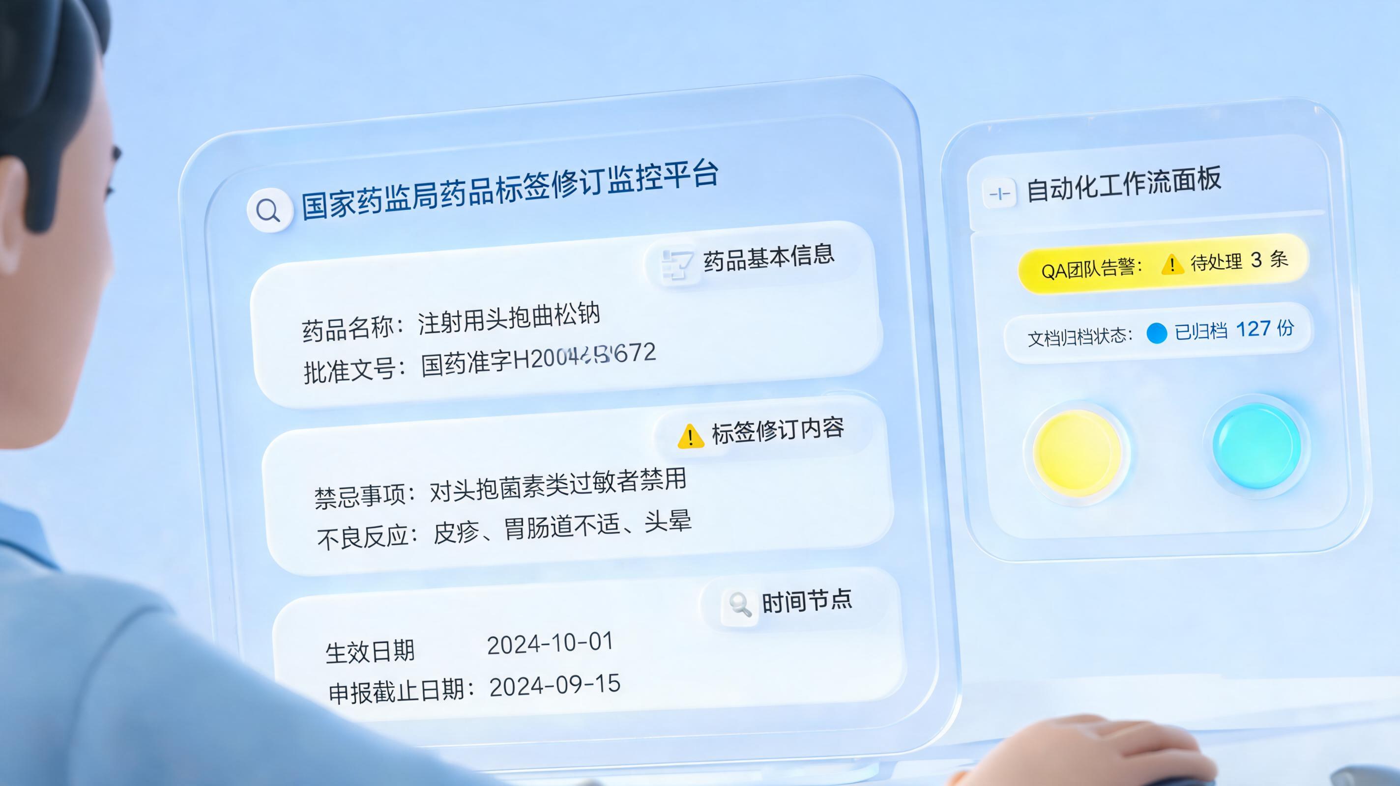 药品说明书修订公告，Agent能自动监测并保存吗？合规监测与归档思路