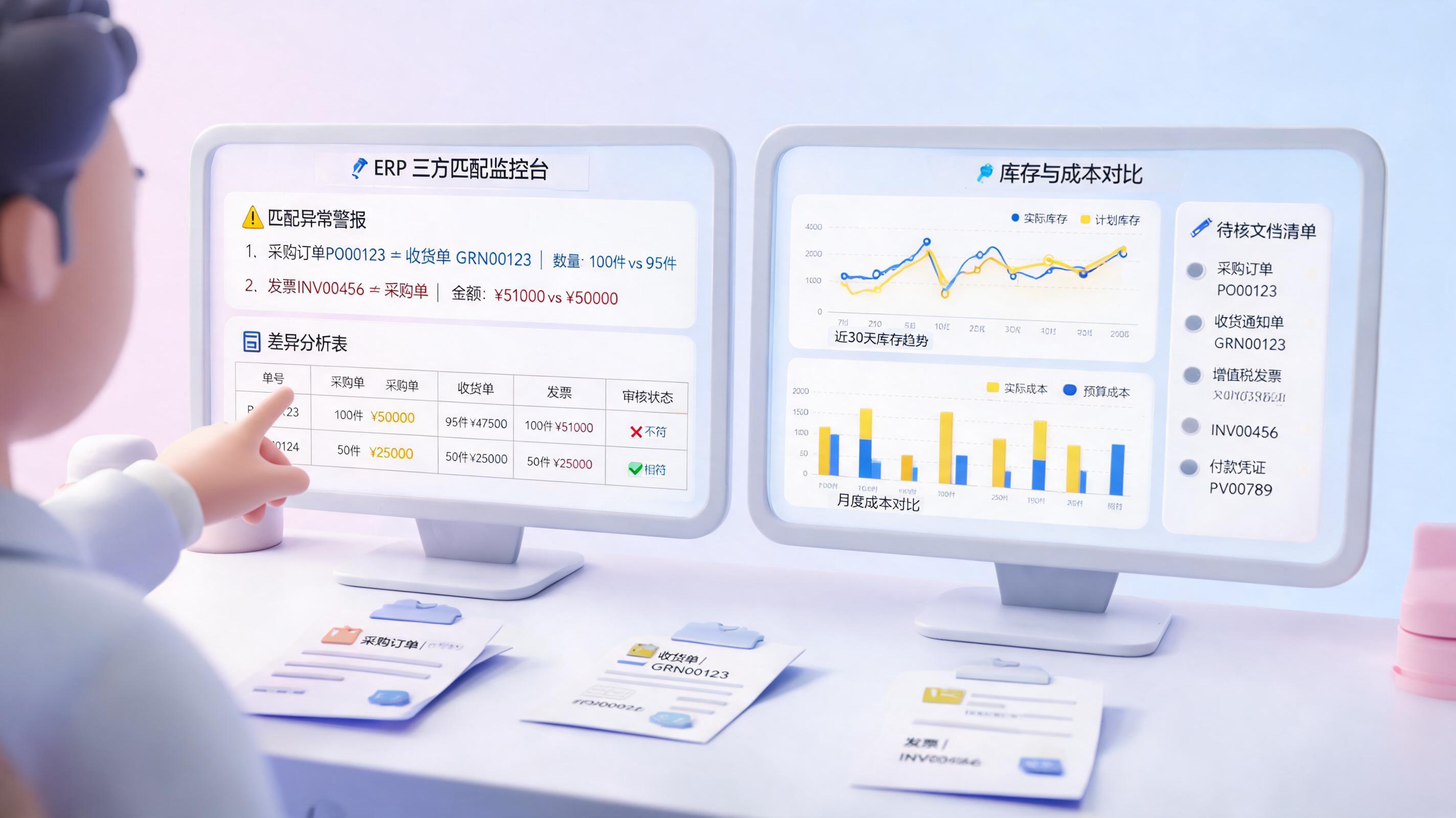 供应链业务单据核对实操办法，流程校验与差异闭环