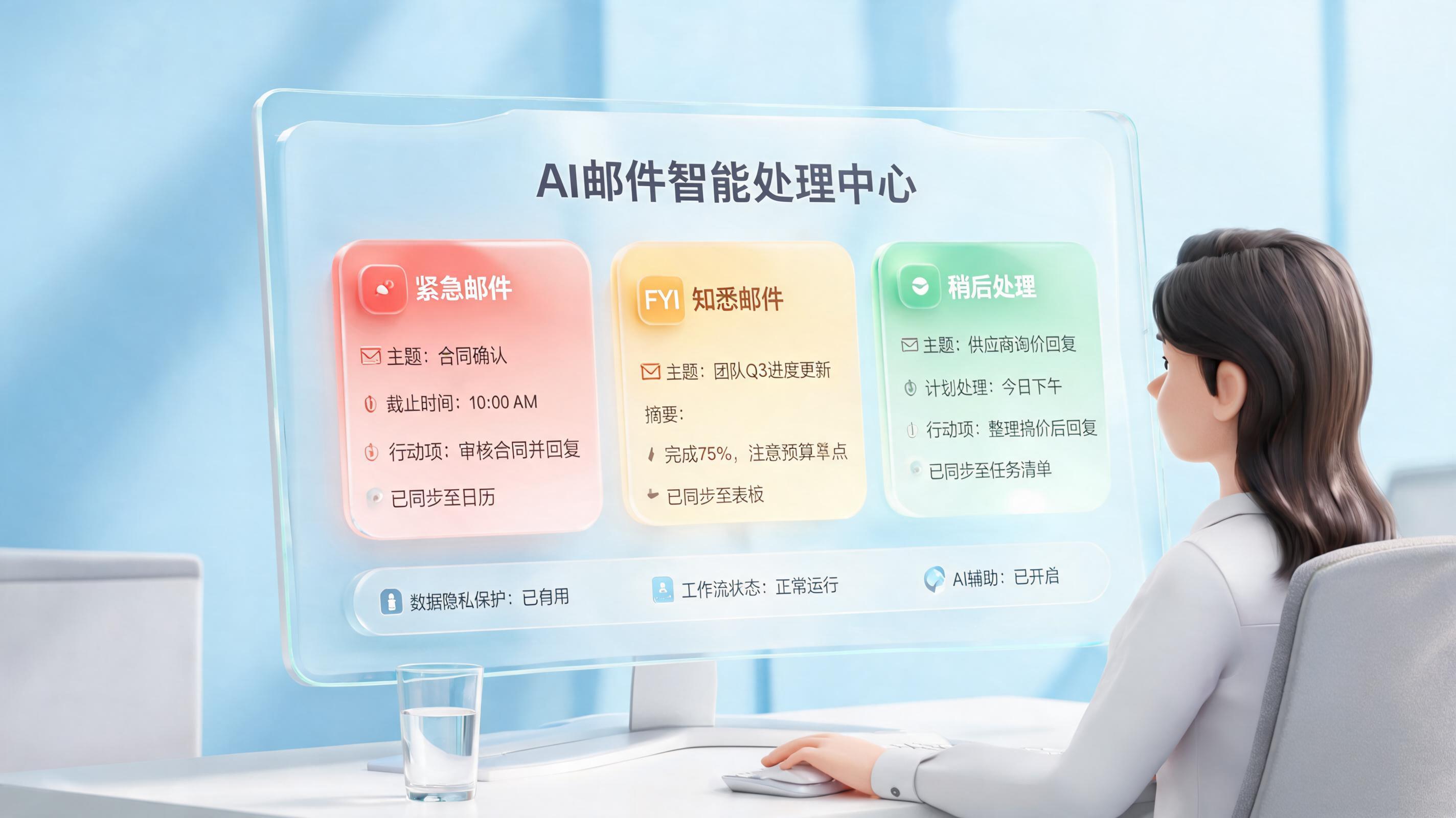 工作邮件汇总整理工作可以用 AI 做吗?效率与边界