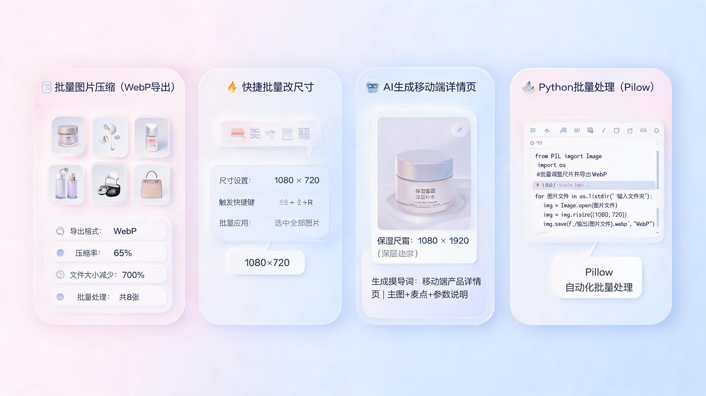 商品详情页图片批量压缩怎么实现？四种高效方案
