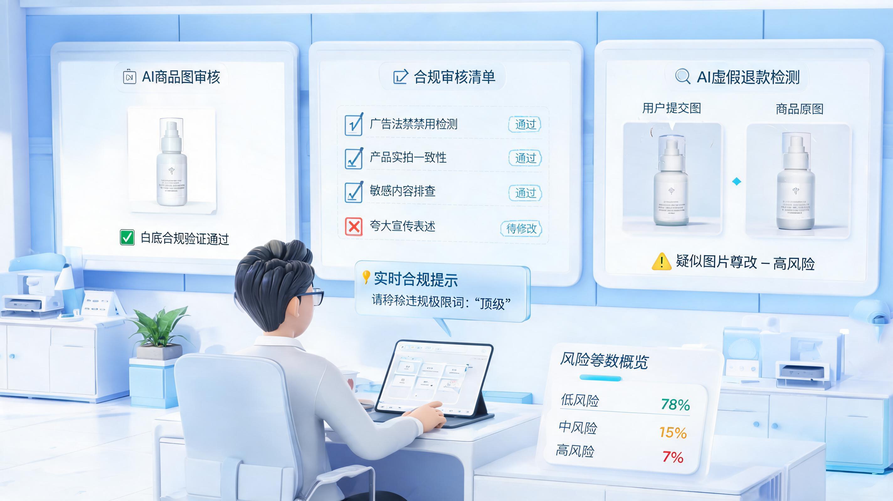 店铺素材合规筛查可以用 AI 做吗?方法与边界