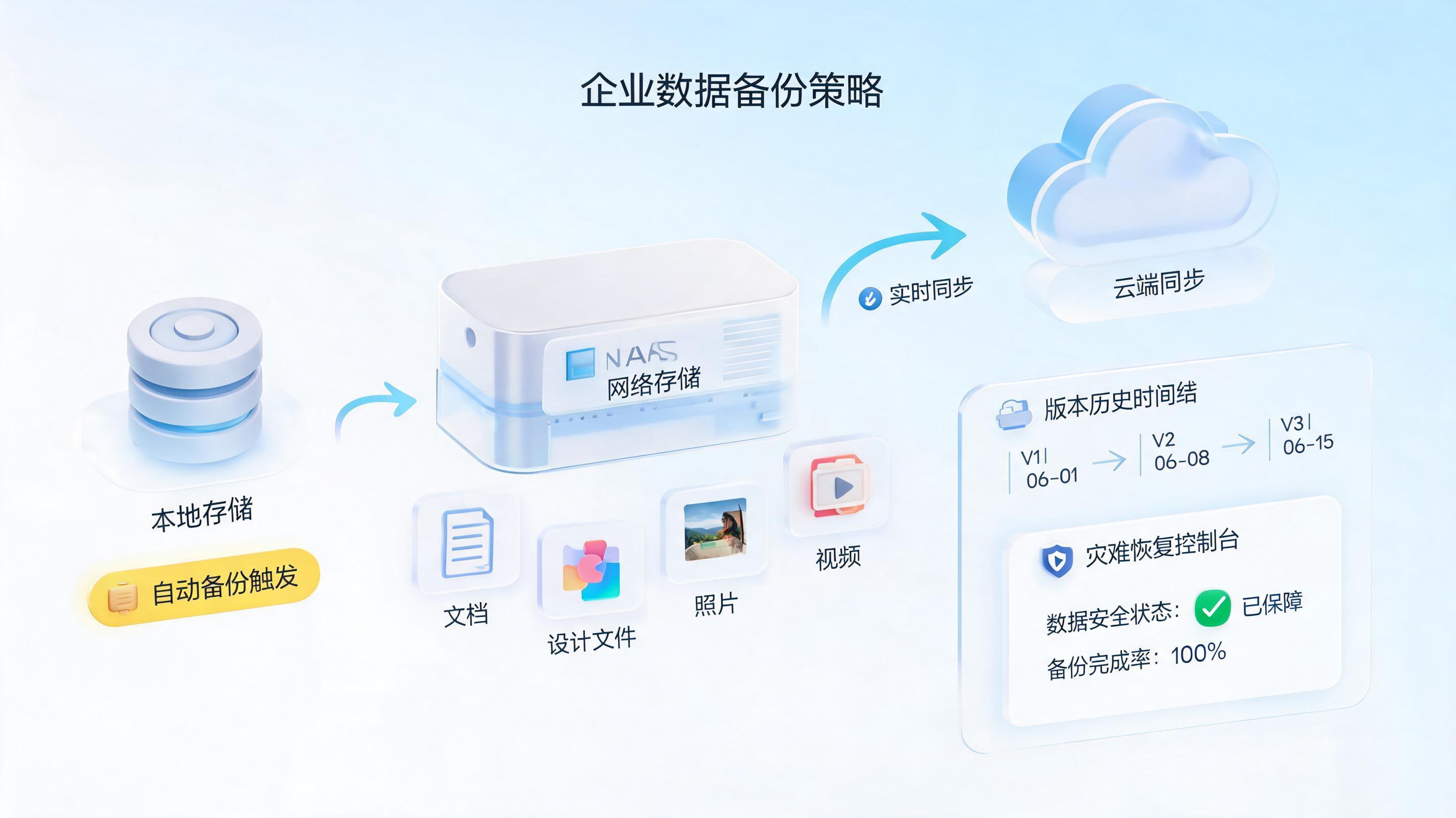 图文素材自动备份保护方案，稳妥存储恢复