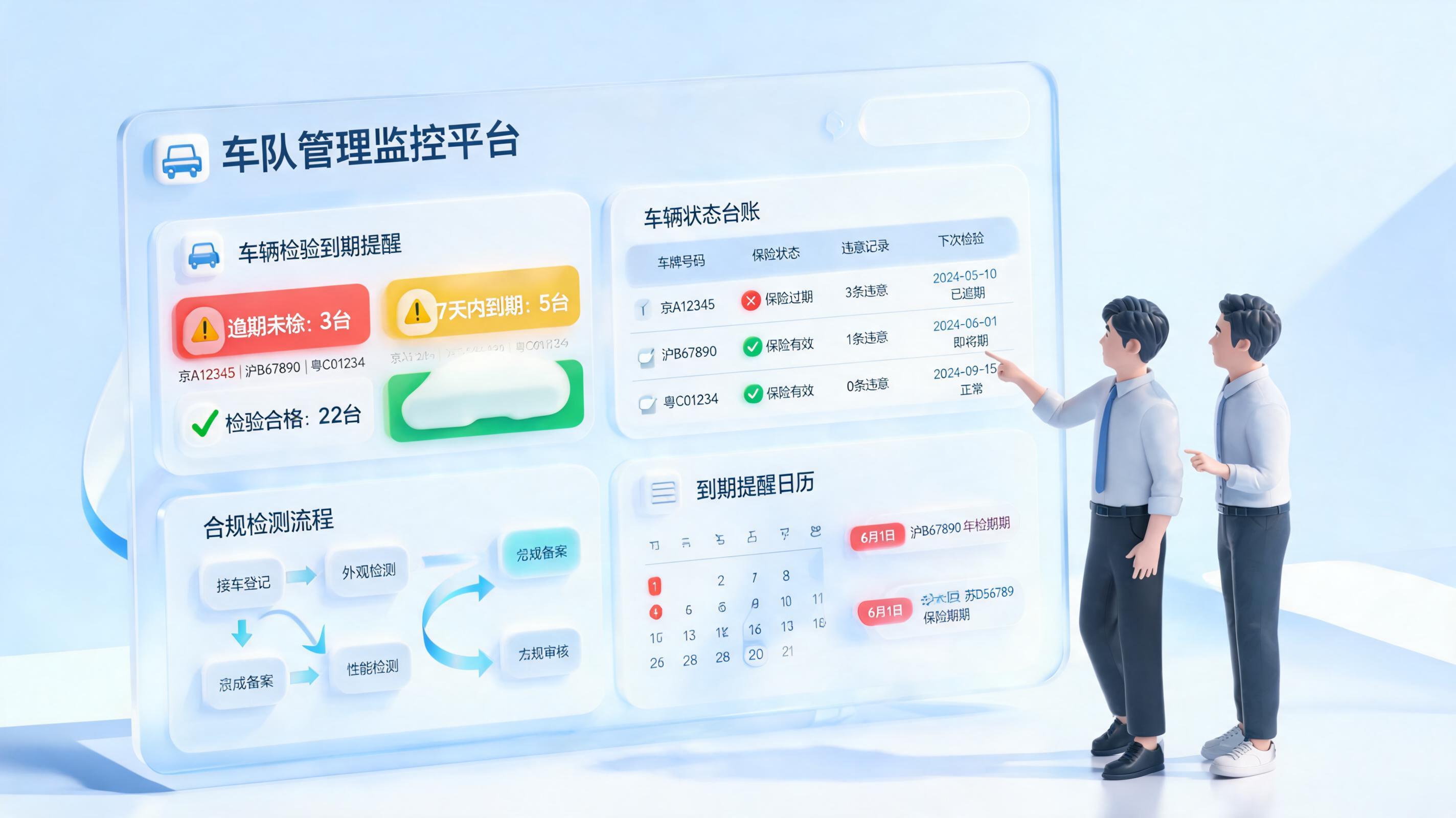 车队车辆年检提醒设置方法，预警台账实操_图1