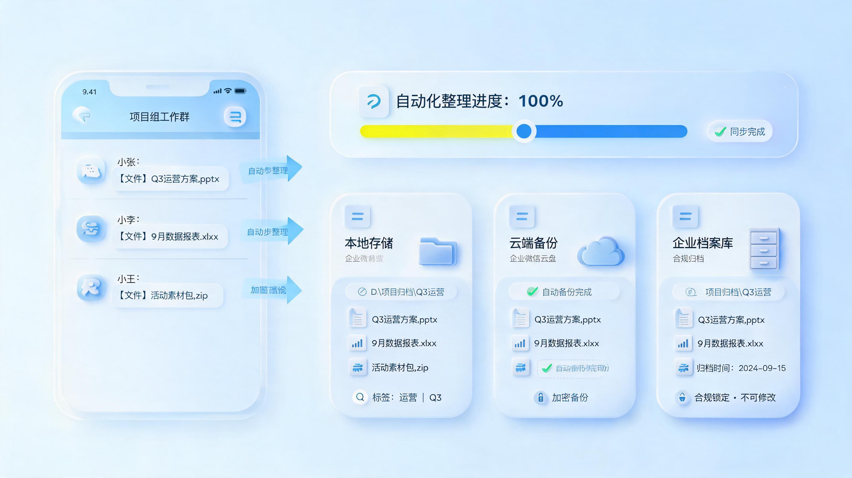 微信群文件自动迁移设置方案,分级落地指南