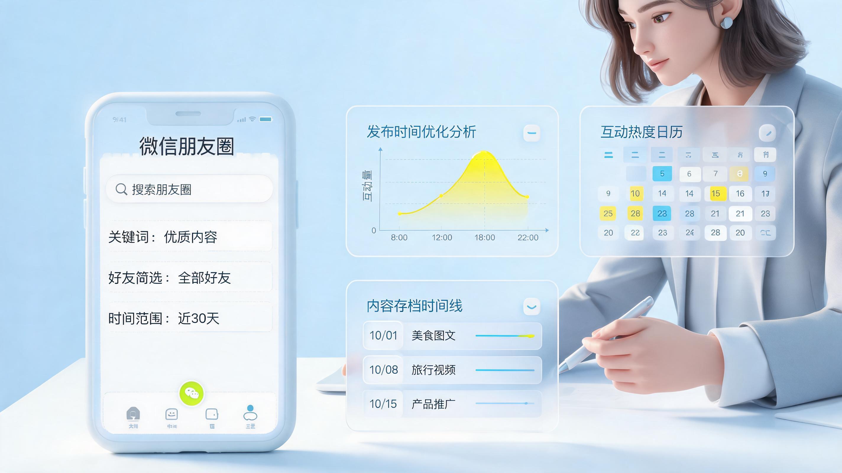 朋友圈发布时间自动优化方案,搜索时代复盘提效