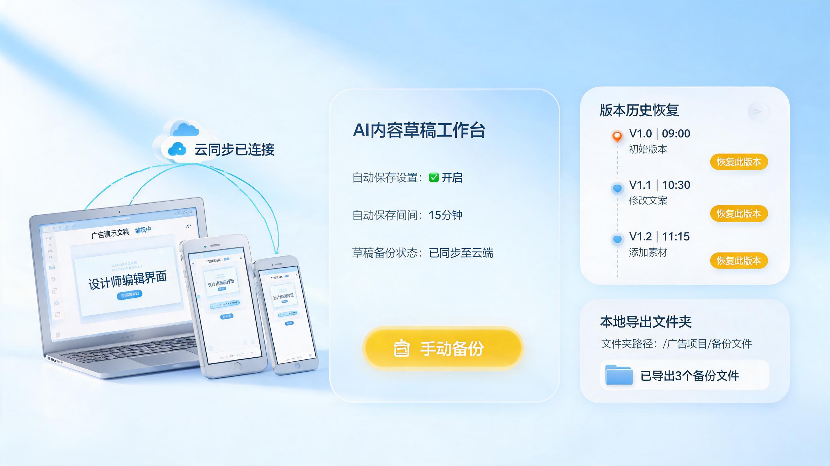 广告素材自动备份方法，构建创作安全闭环_图1