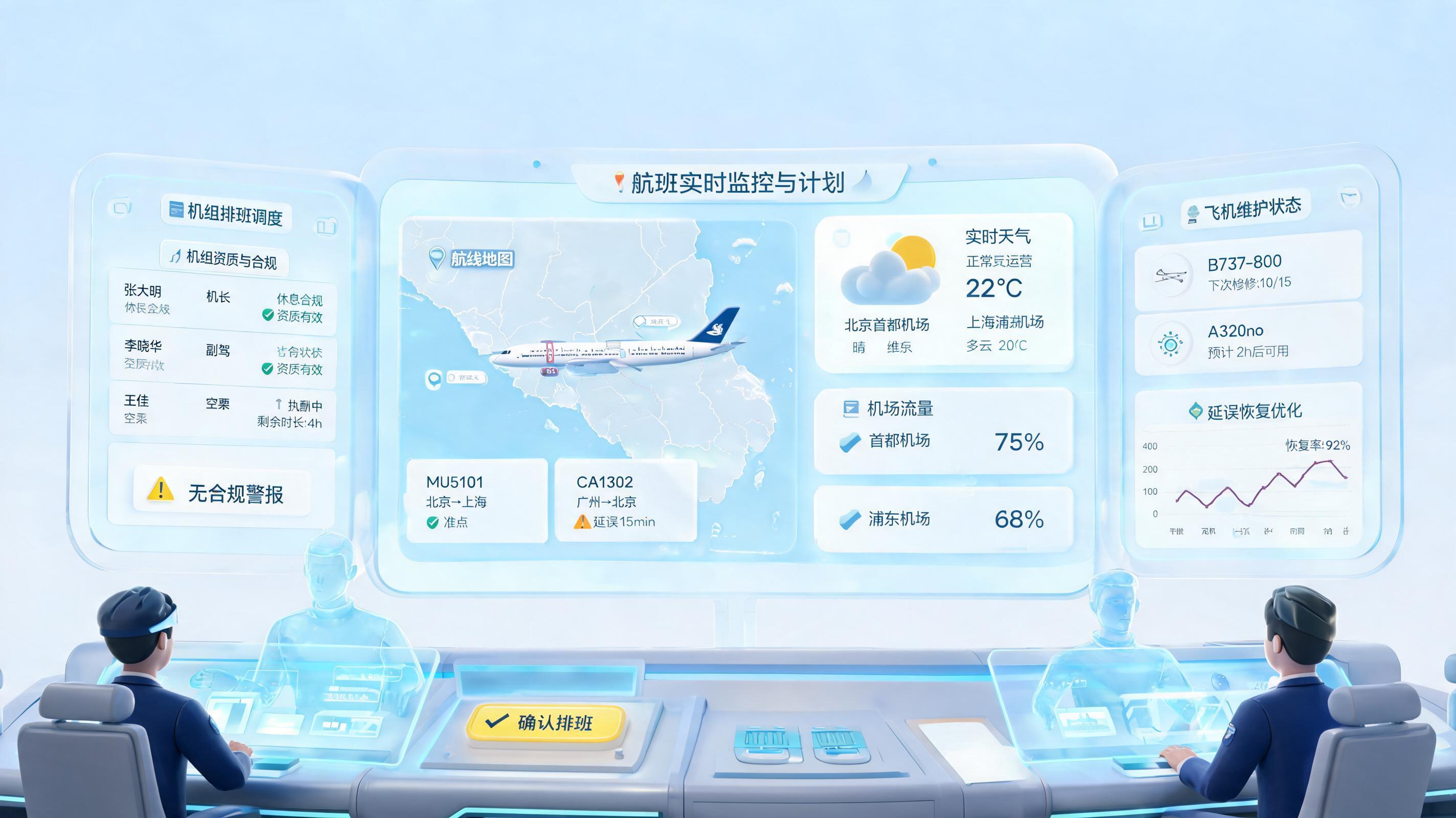 数字员工如何整合航班计划、合规规则进行智能排班？航空排班提效路径