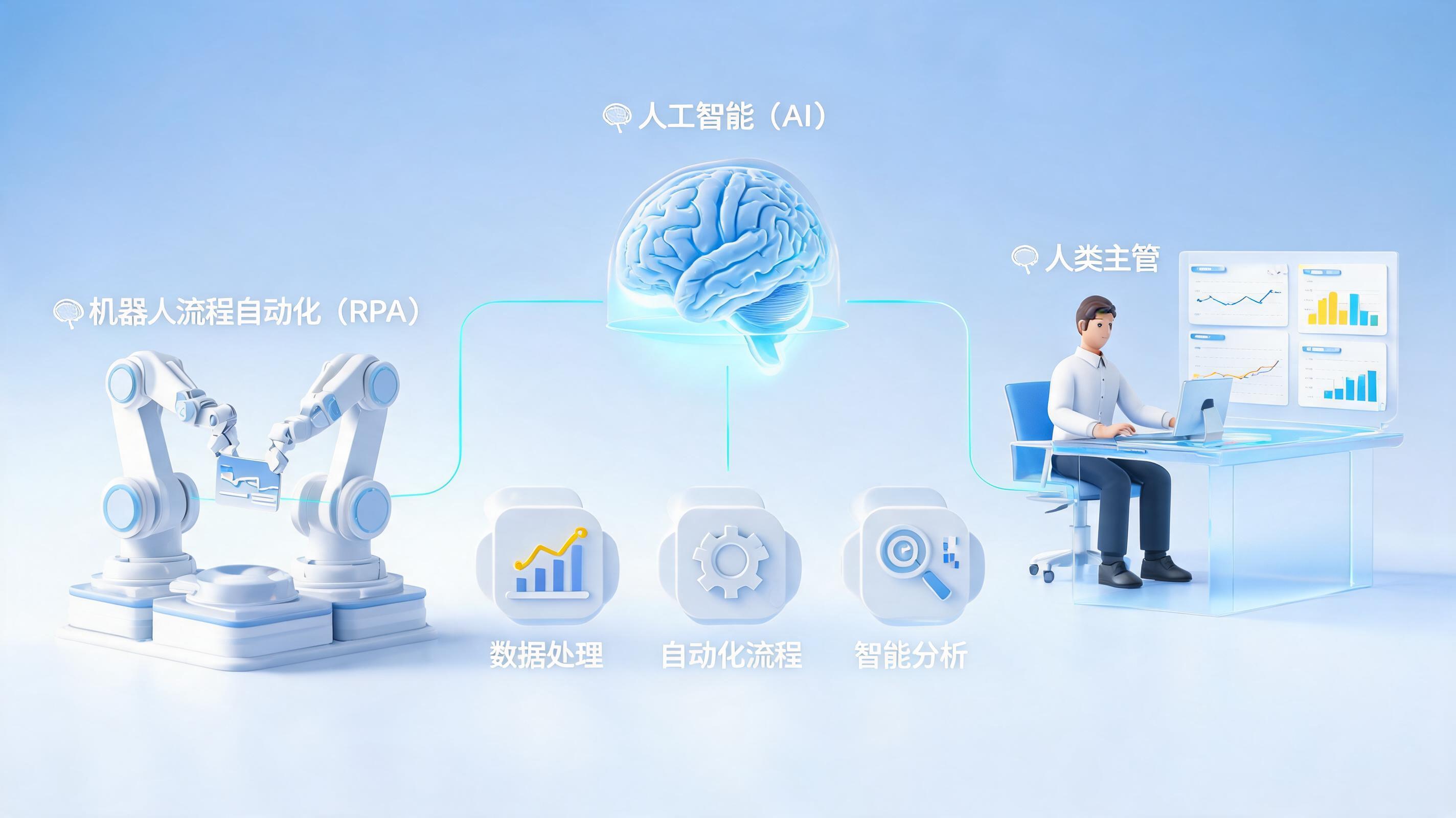 AI、RPA、Skill 和人，企业到底该怎么分工？四种角色的能力边界与协作模型_图1