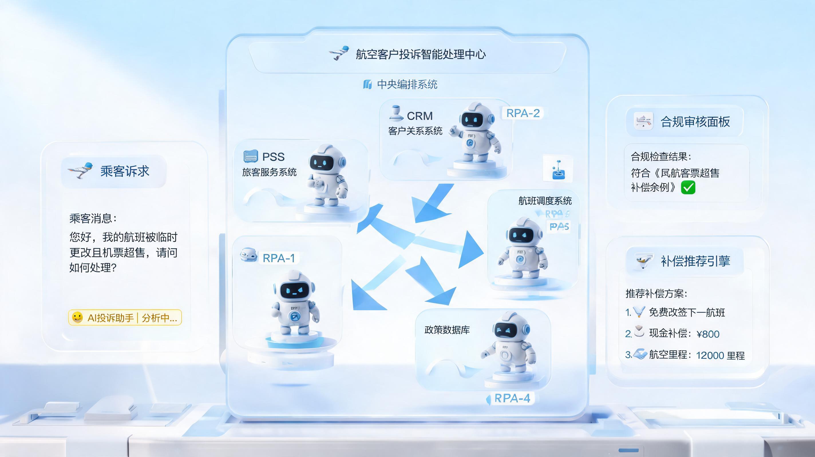 航空客户投诉智能体如何联动RPA查询数据？看清处理闭环