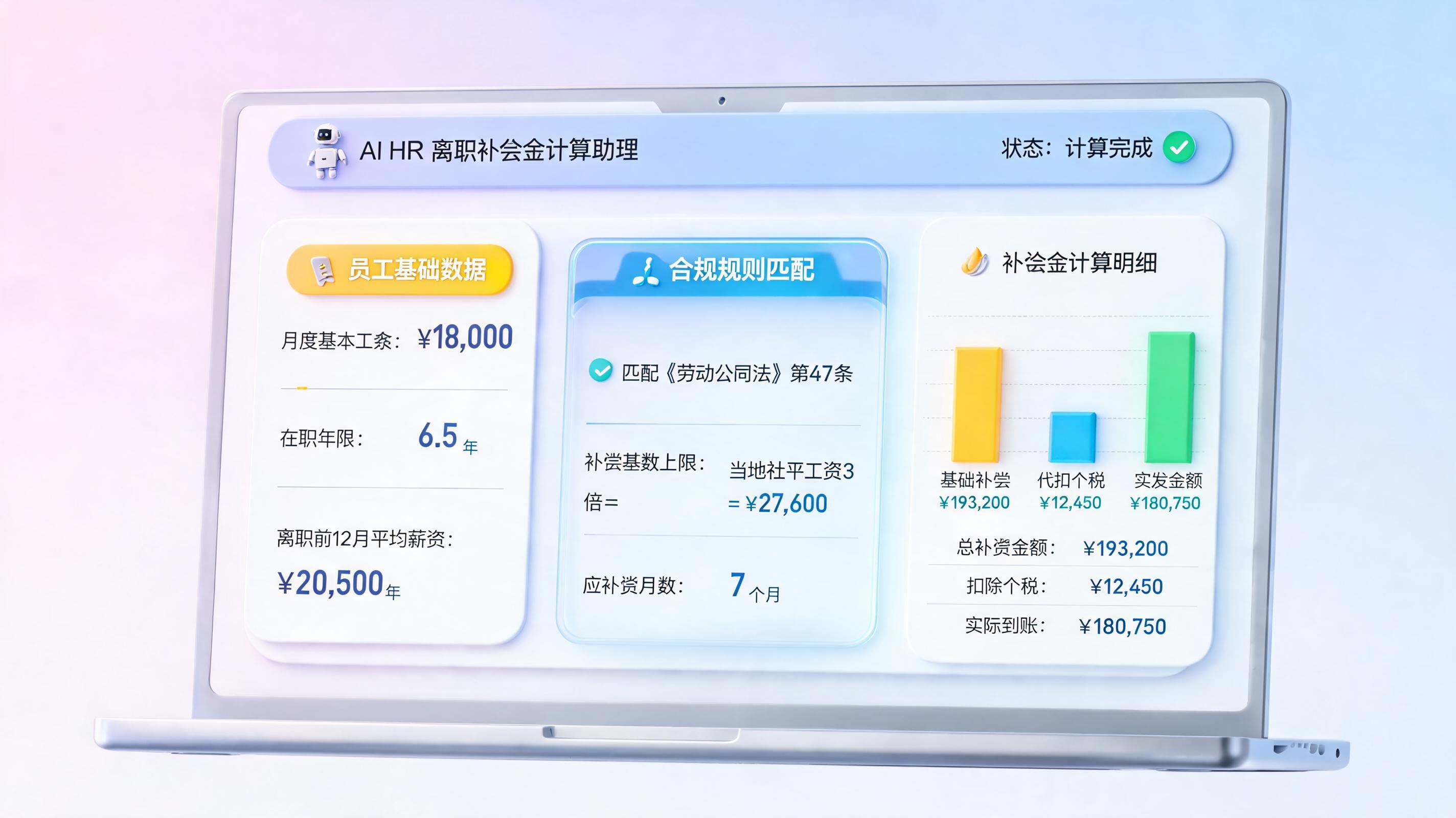 离职补偿金怎么用AI自动核算？人力资源智能化提效必修课_图1