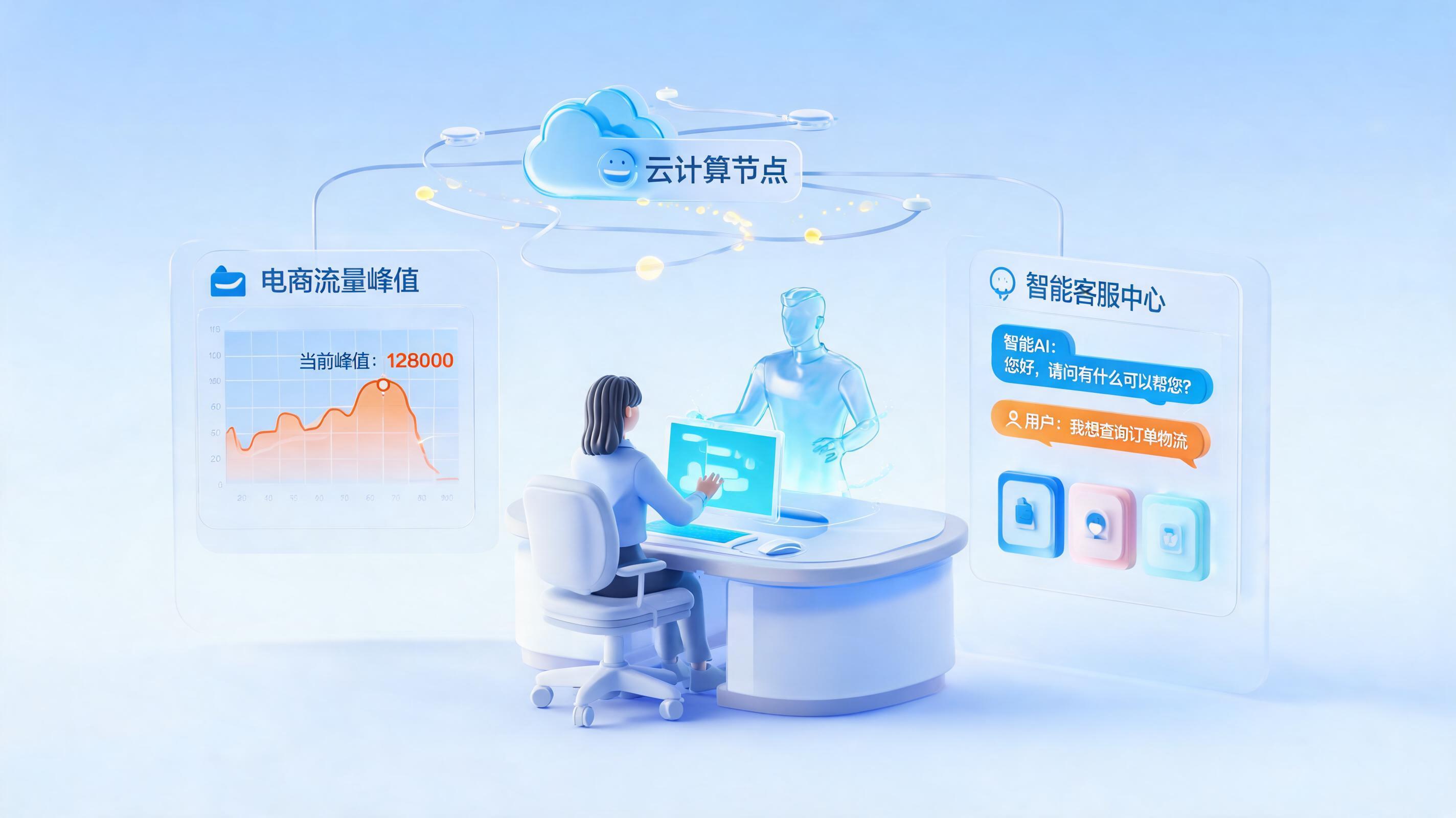 电商大促客服人力怎么用 AI 智能调配？从容应对十倍流量，打造高ROI数字员工中心