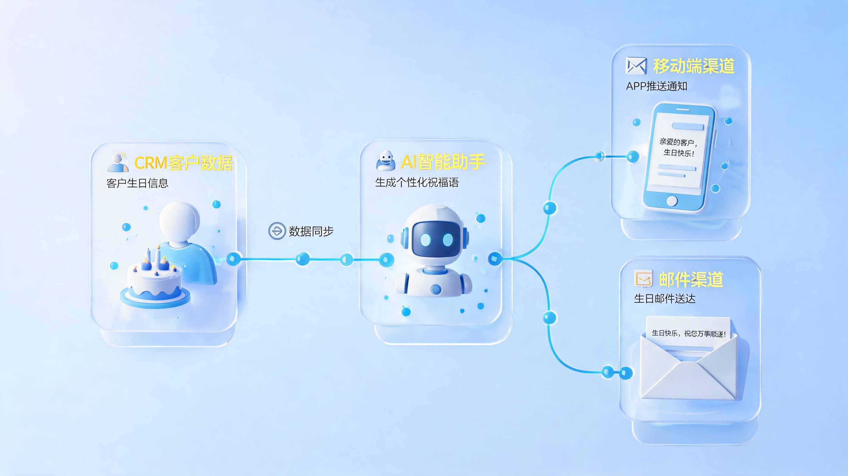 会员生日祝福可以用AI自动发送吗?零代码搭建指南