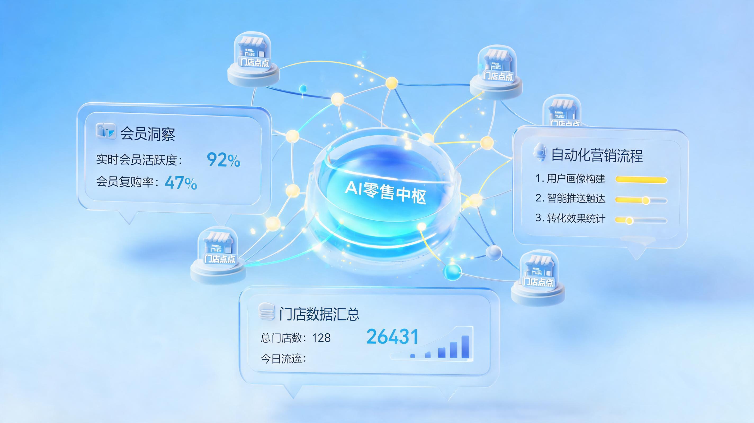 全门店会员数据自动汇总用AI怎么做？一文拆解连锁管理的智能中枢