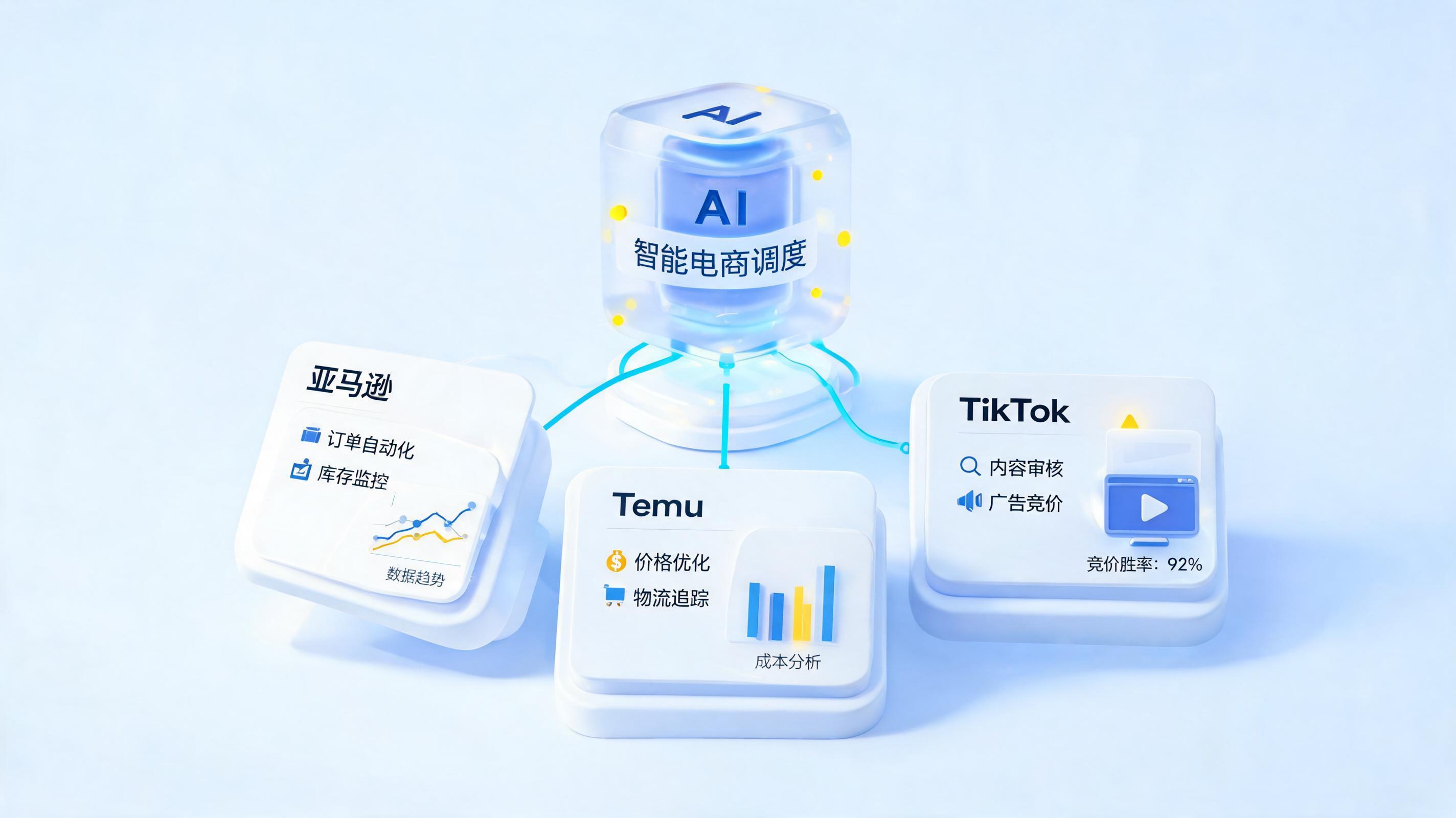 AI智能体如何自动适配亚马逊、Temu、TikTok规则？2026跨境电商生存指南