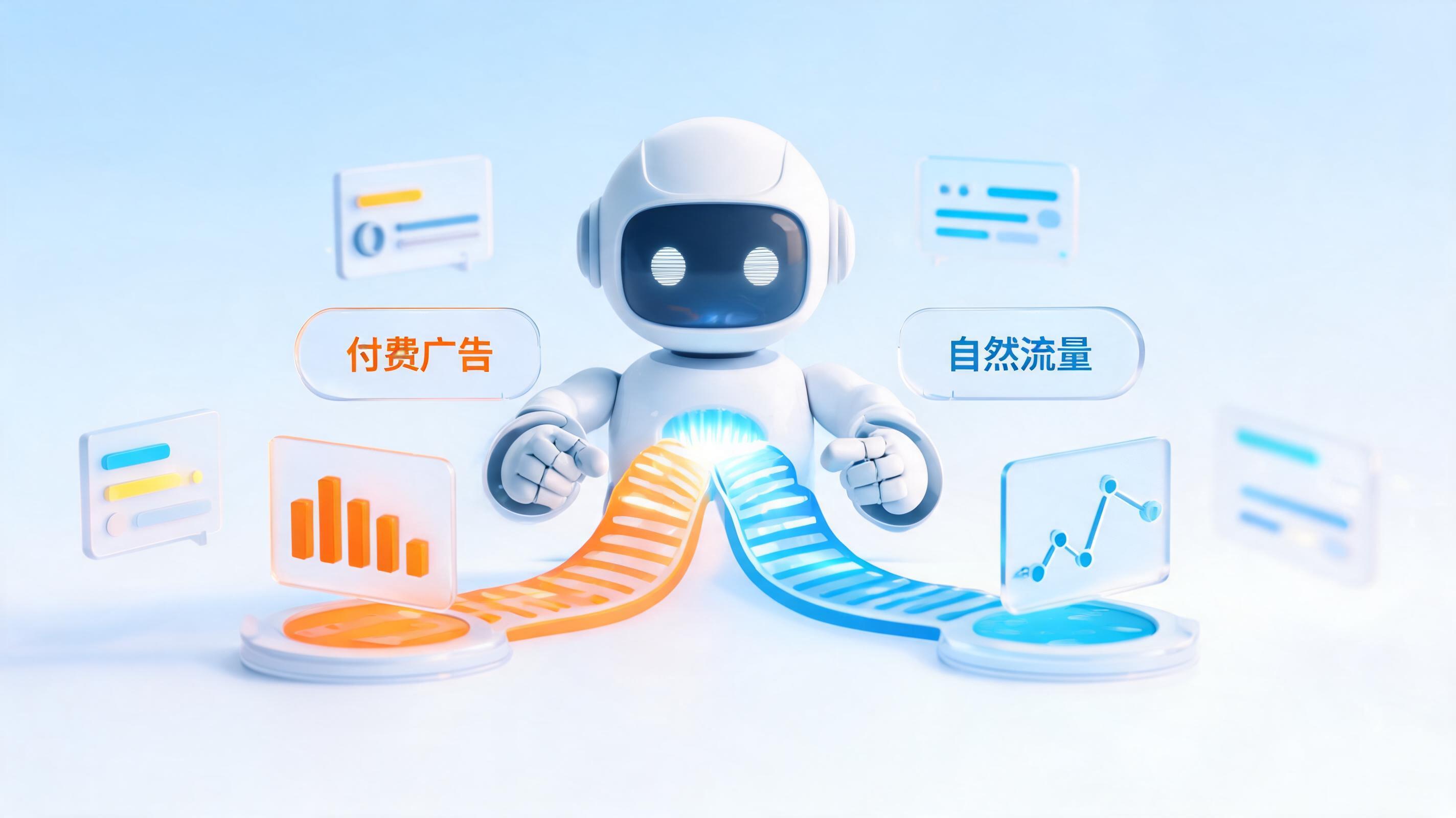 AI智能体如何自动拆分广告与自然流量占比？企业降本增效指南