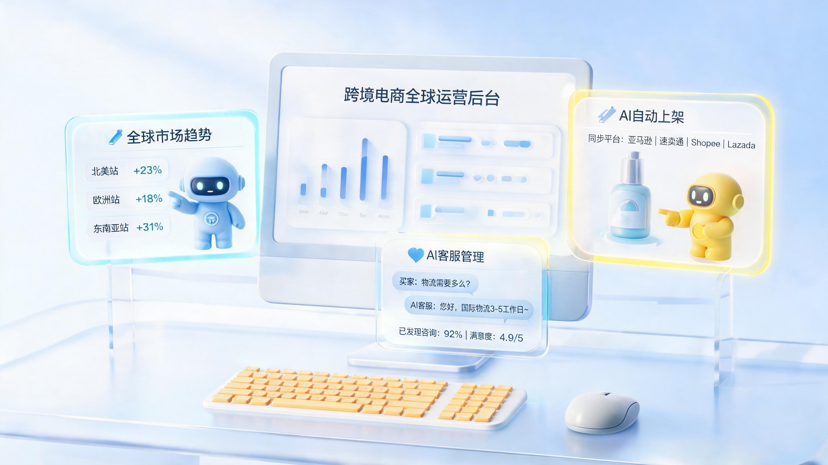 一人管理10个跨境店铺，如何在2026年靠AI智能体实现？