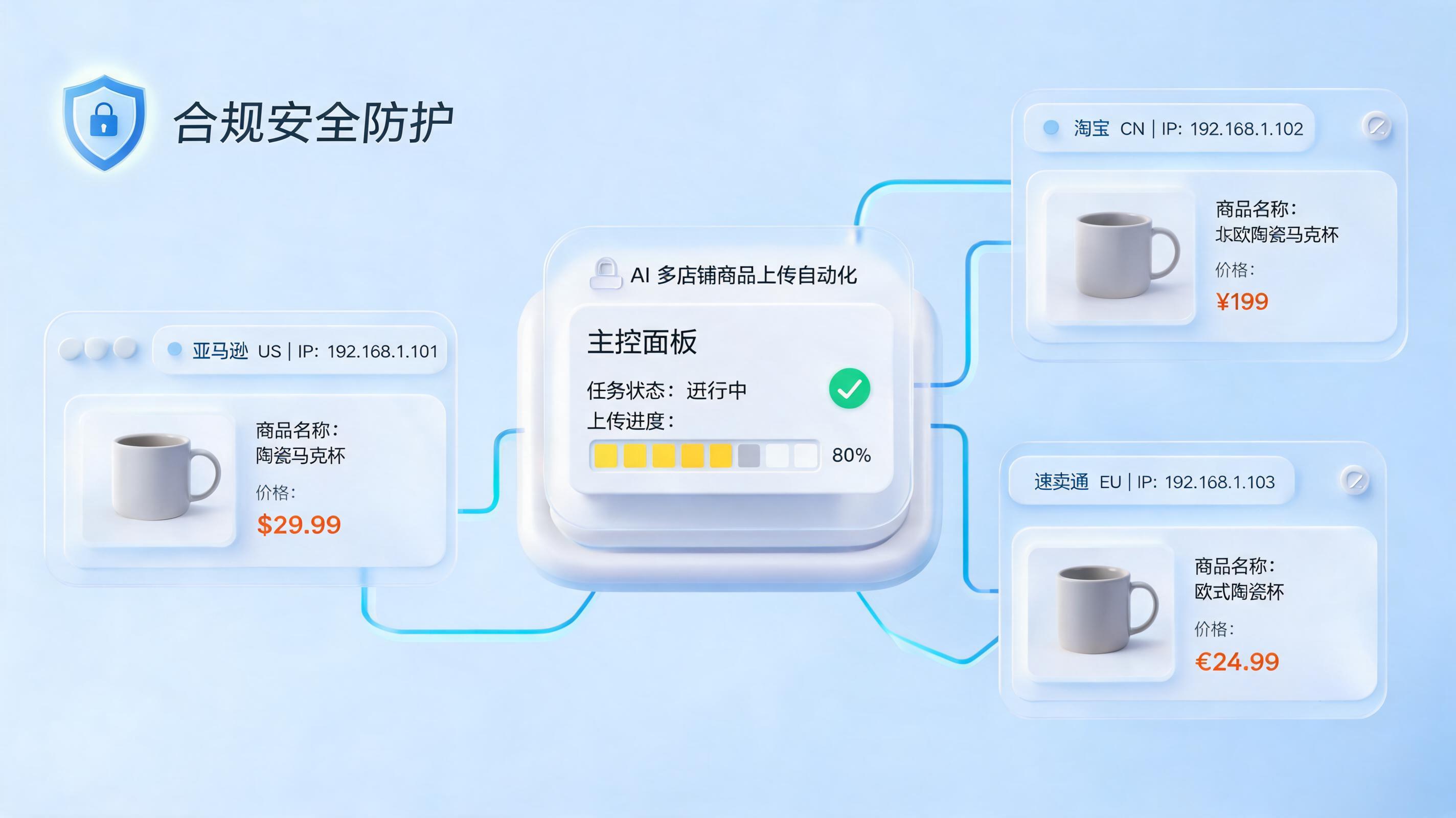 多店铺上架太慢还总被封店?实在Agent怎样实现一键批量上架不违规?