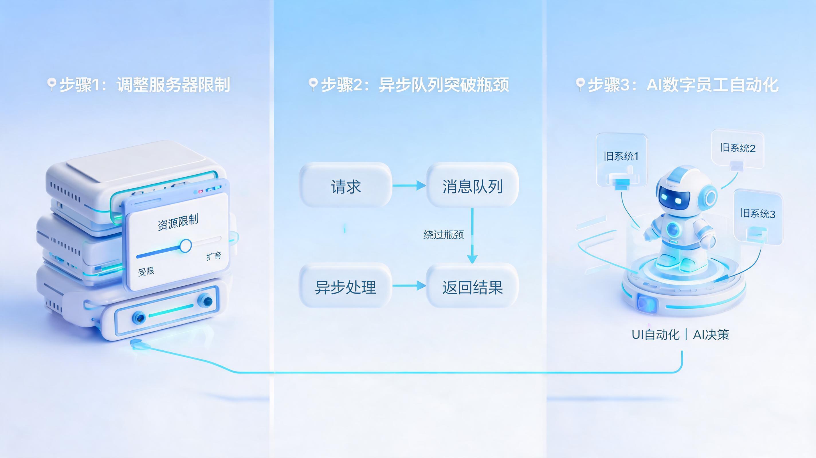 流程优化遇到系统限制怎么破?数字员工三步击穿壁垒