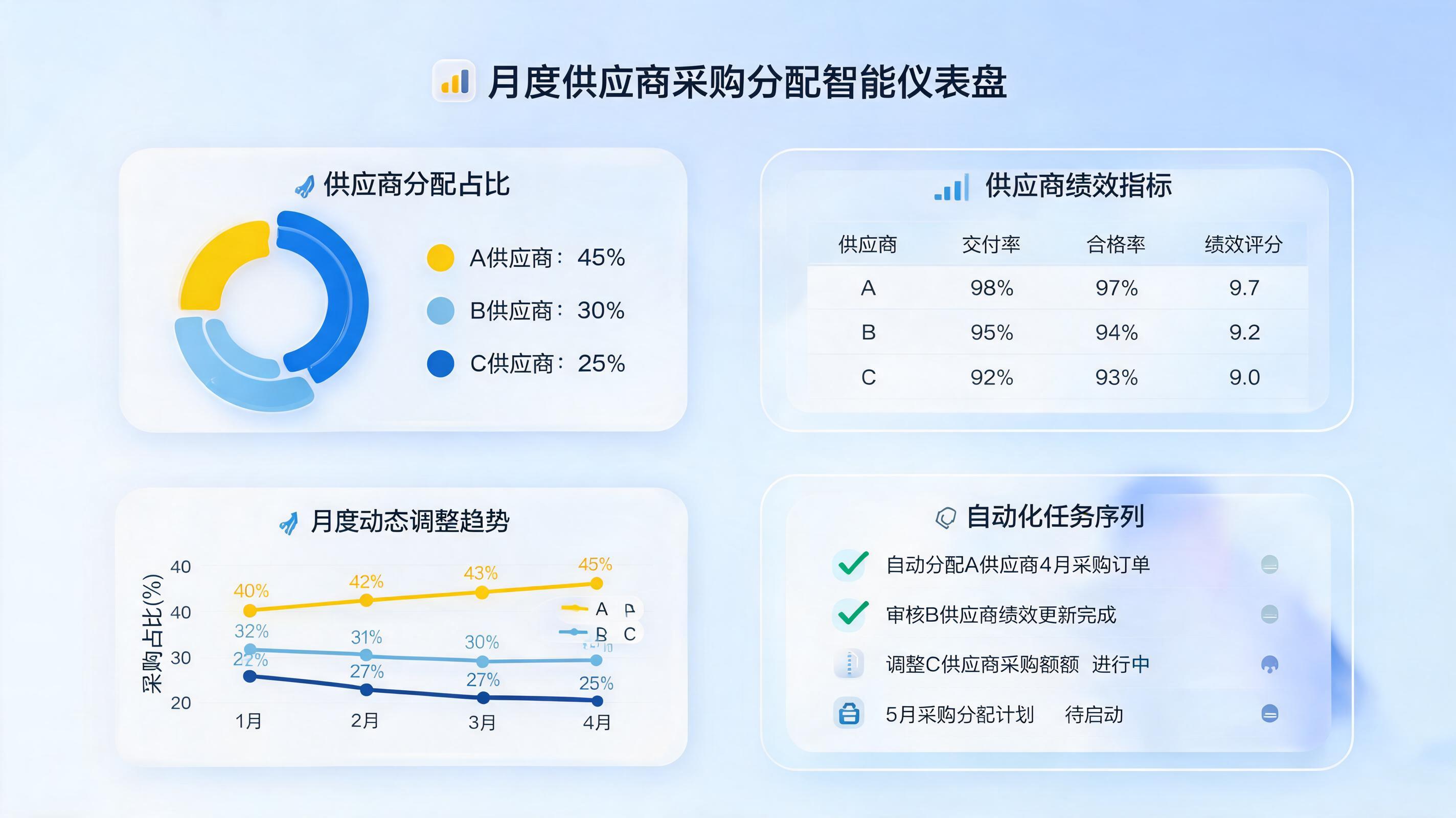 多供应商份额动态调整，采购智能分配落地三步法_图1