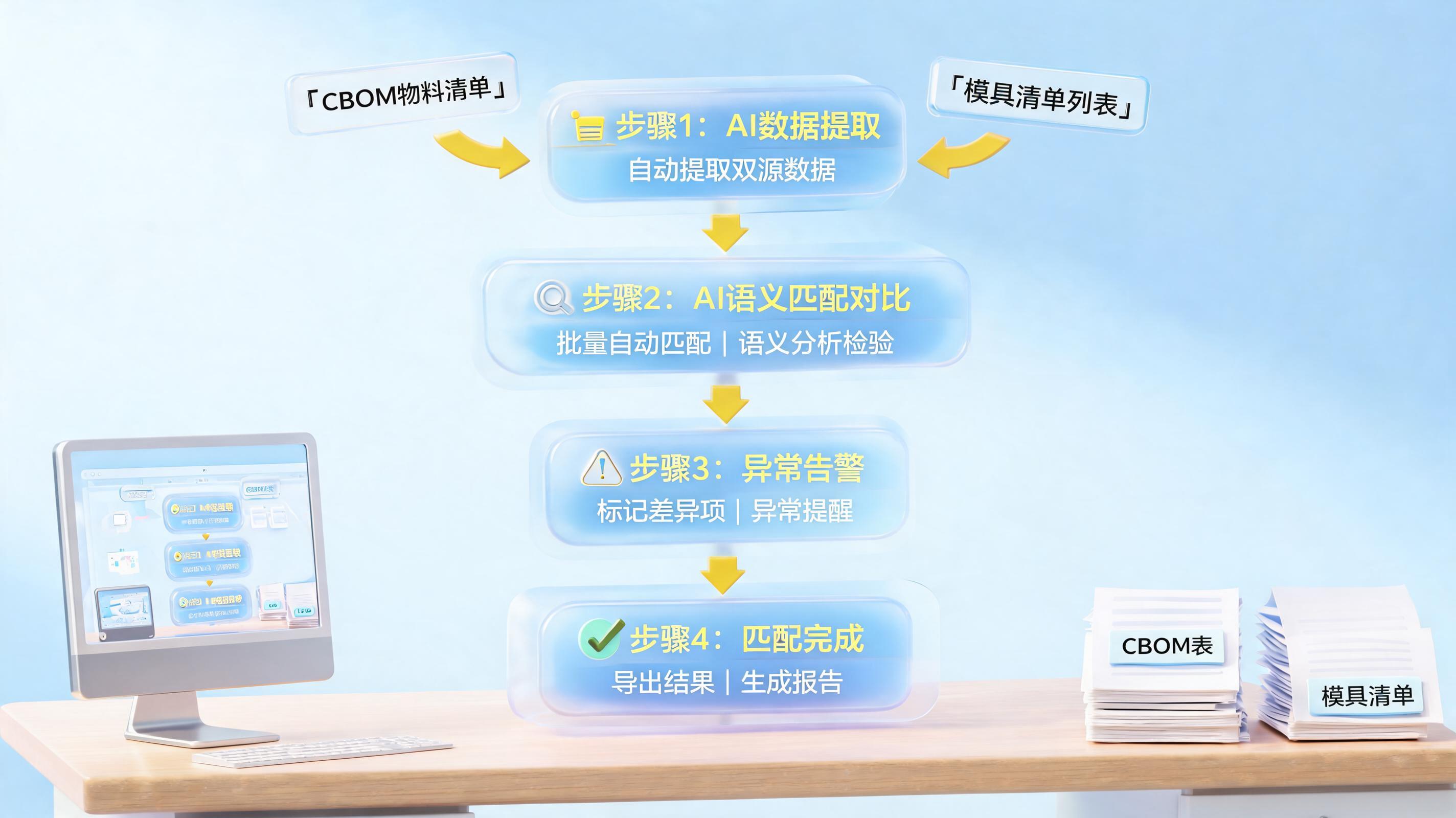 CBOM表与模具清单批量核对：自动化实现方式
