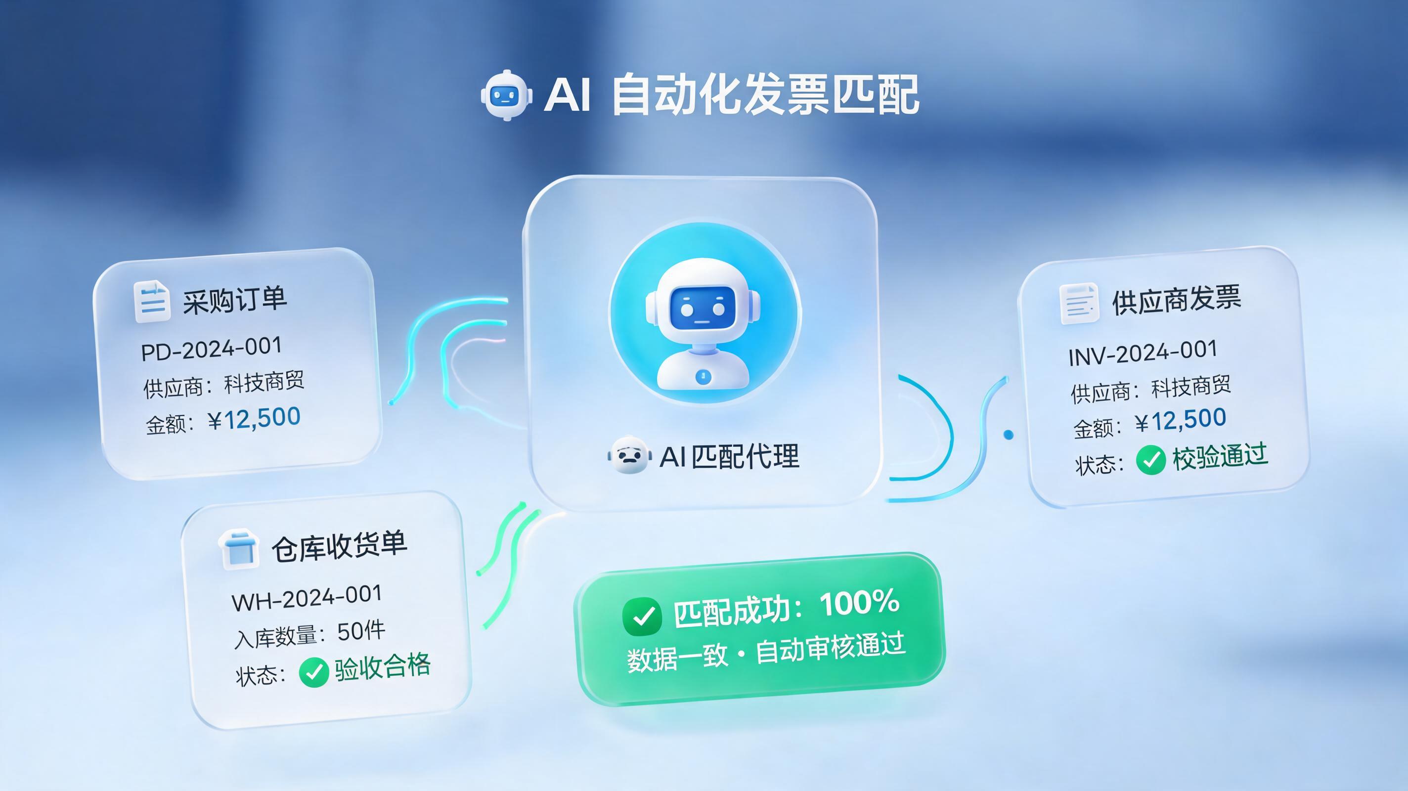 发票信息自动匹配入库单据,采购对账进入“秒级核销”时代