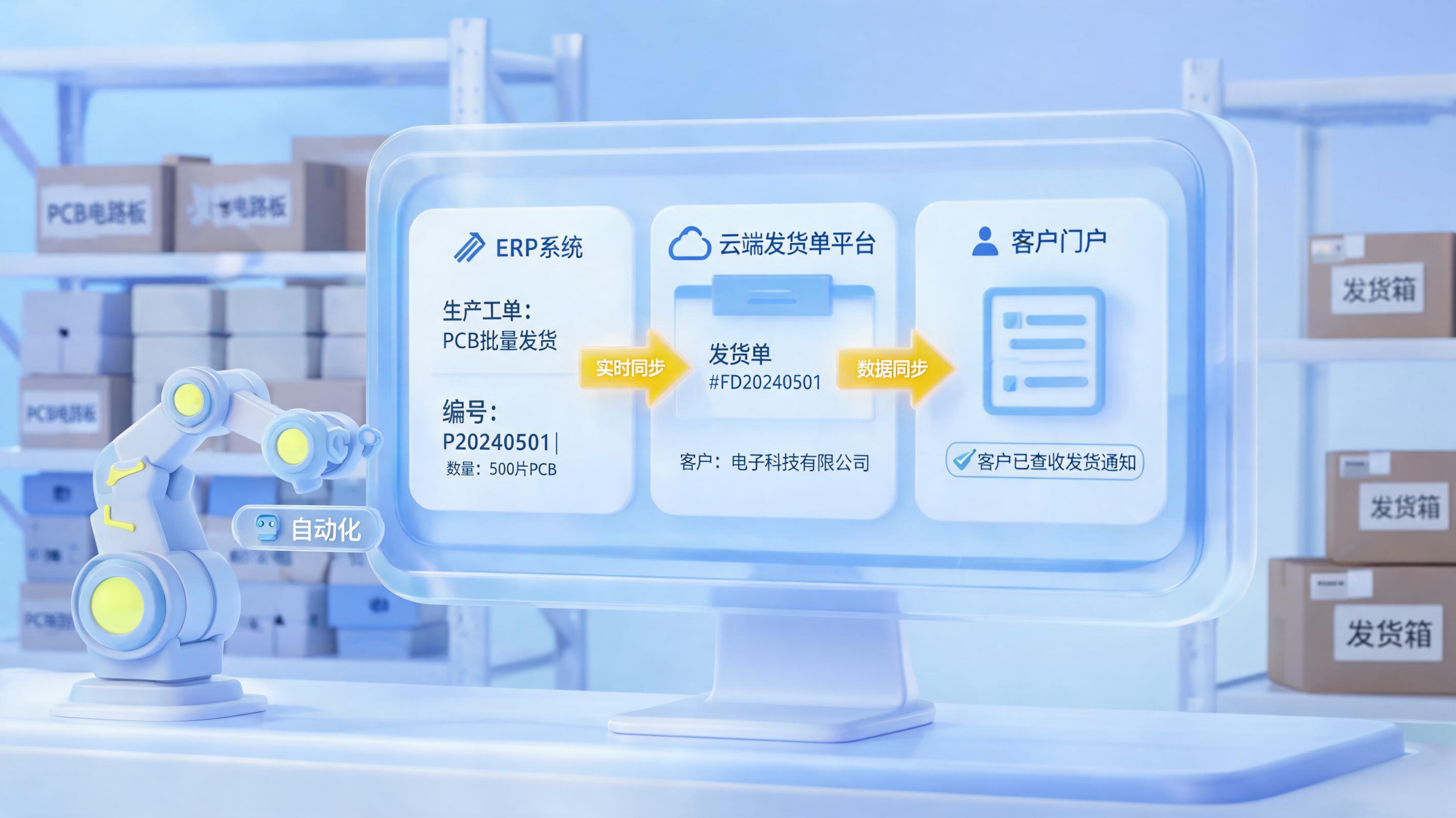 PCB送货单自动同步外部系统实操：“开单即同步”如何打通数据孤岛