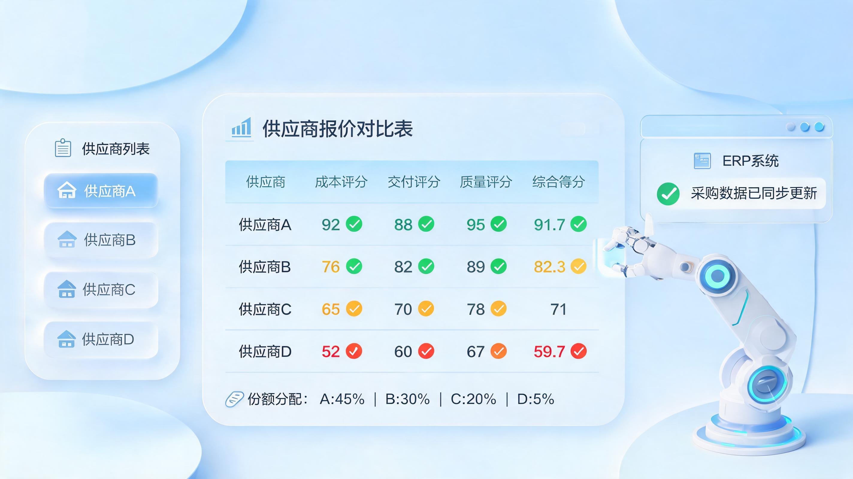 多供应商报价单自动比对与份额分配自动化,如何落地?