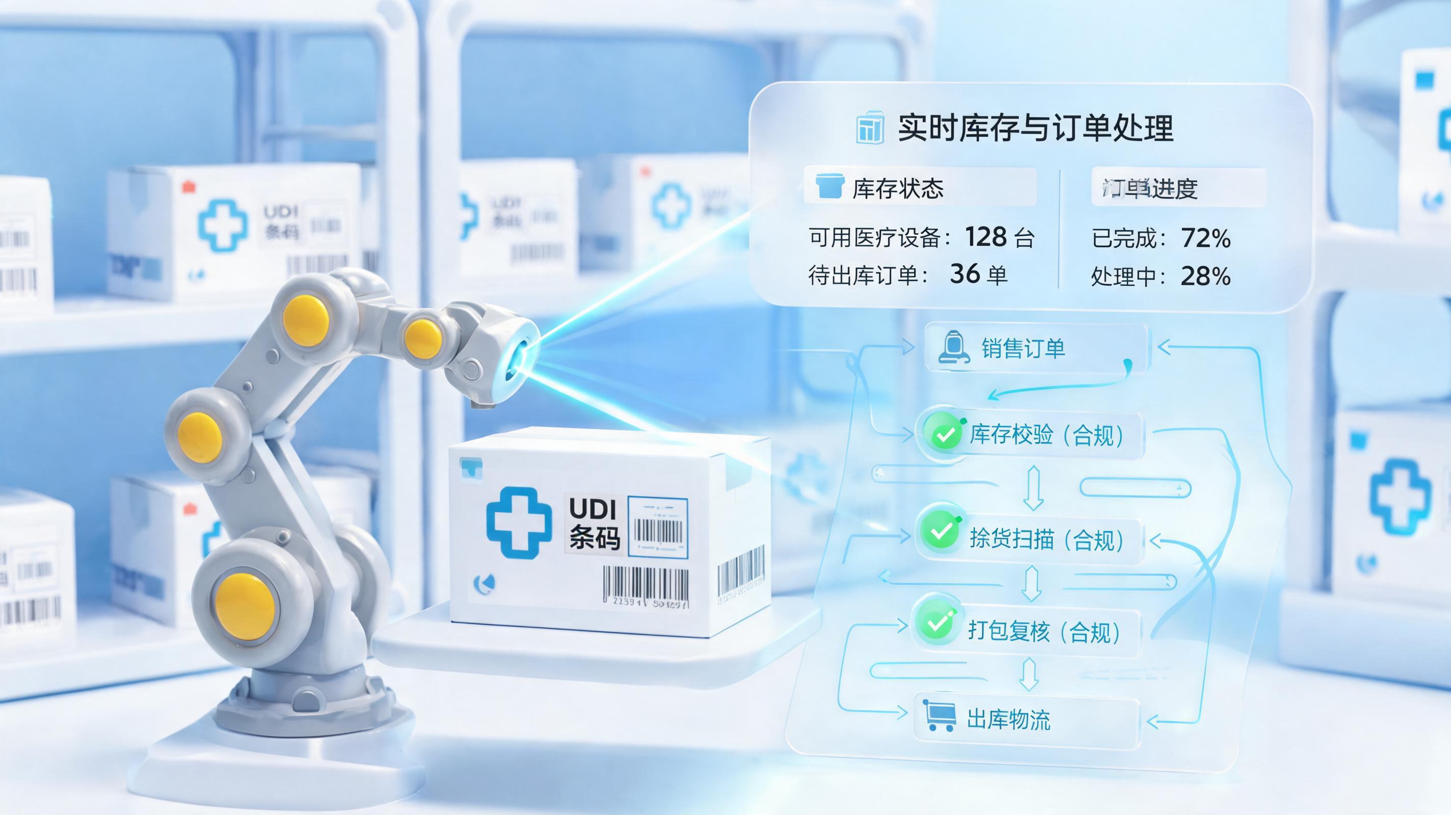 医疗器械销售接单至出库全流程自动化智能链路:从合规基石到协同生态