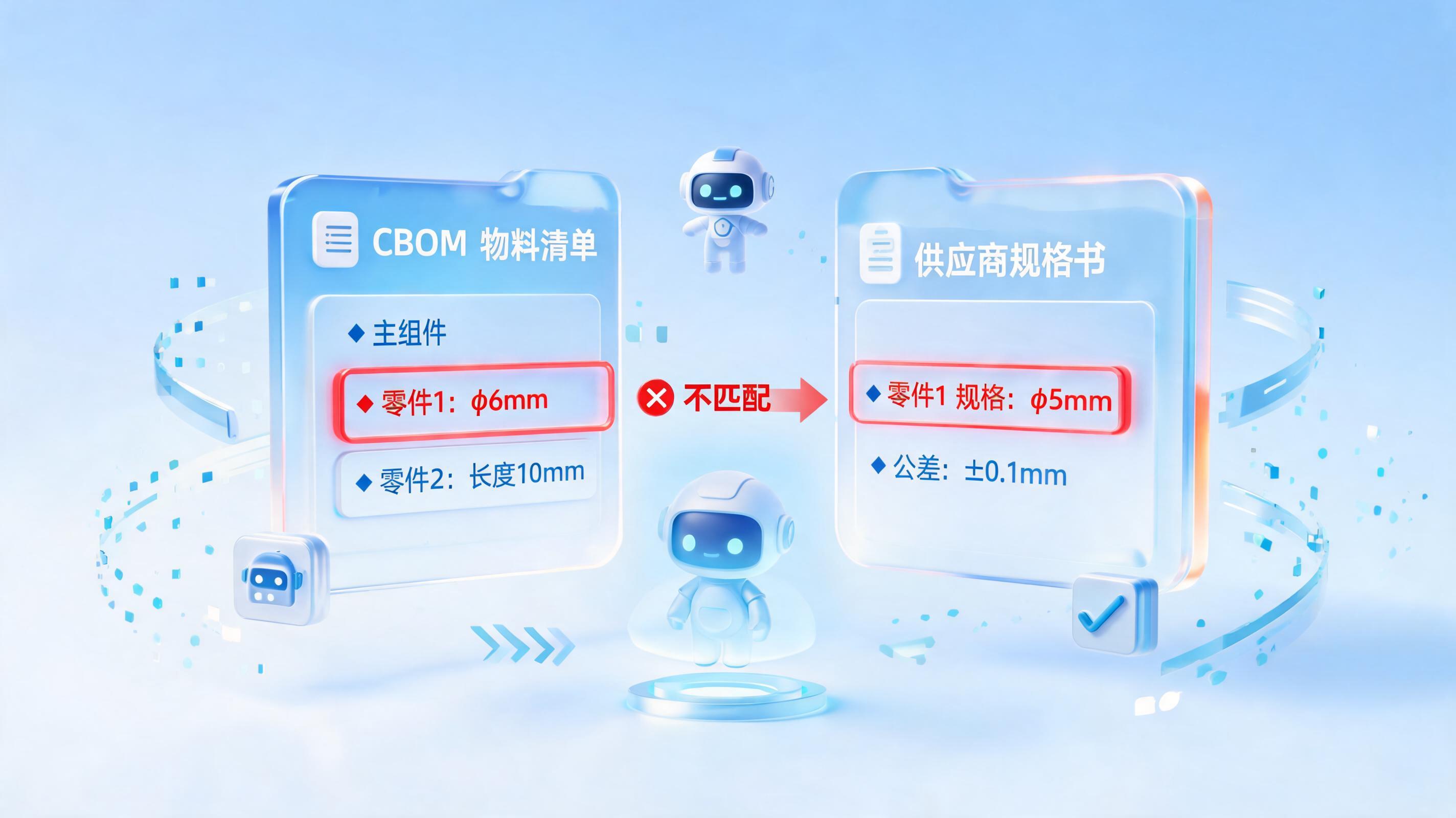 研发物料数据核对智能体:CBOM与规格书秒级比对,终结人工复核噩梦
