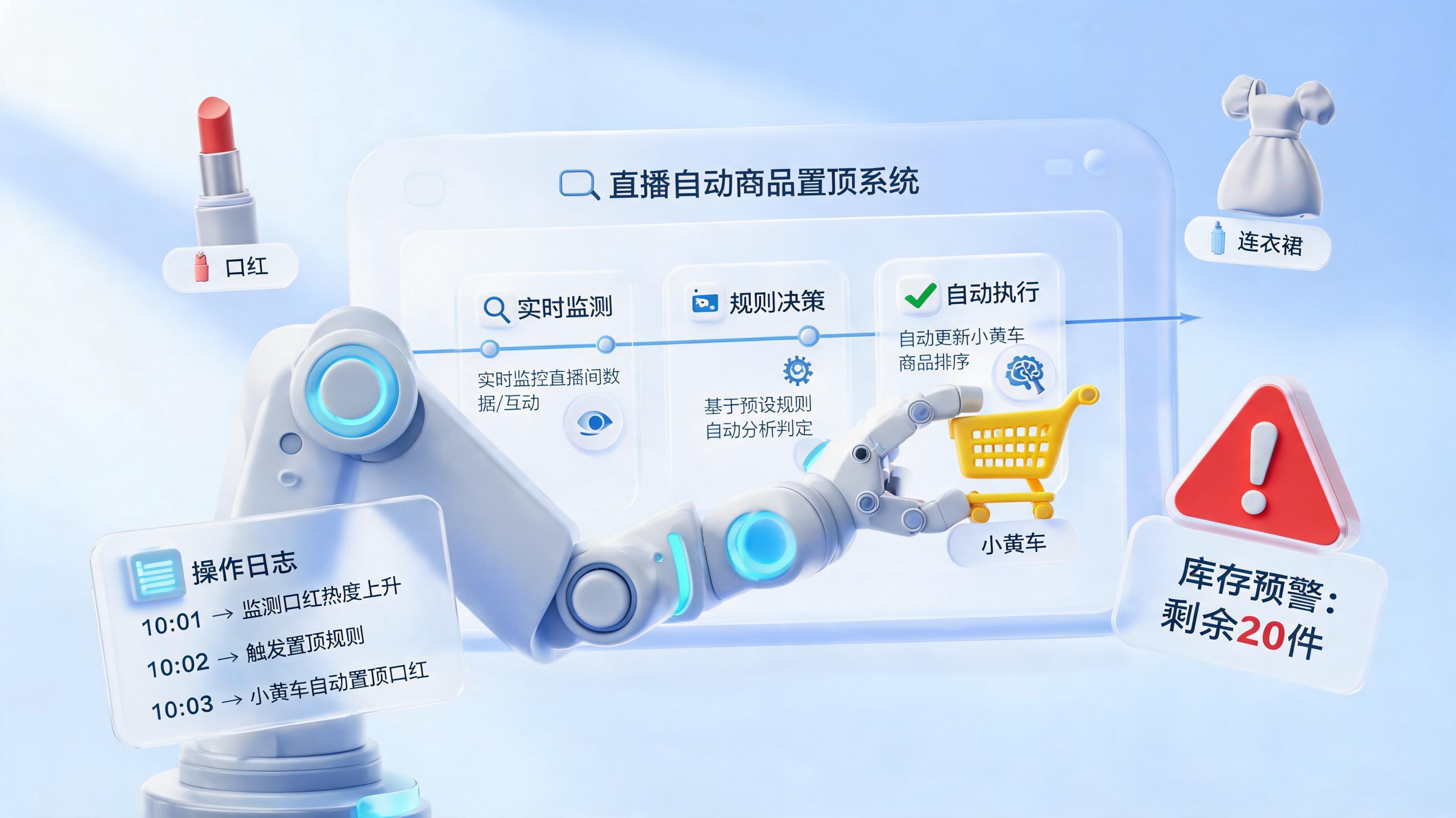 直播小黄车顶置如何实现?用自动化提升转化