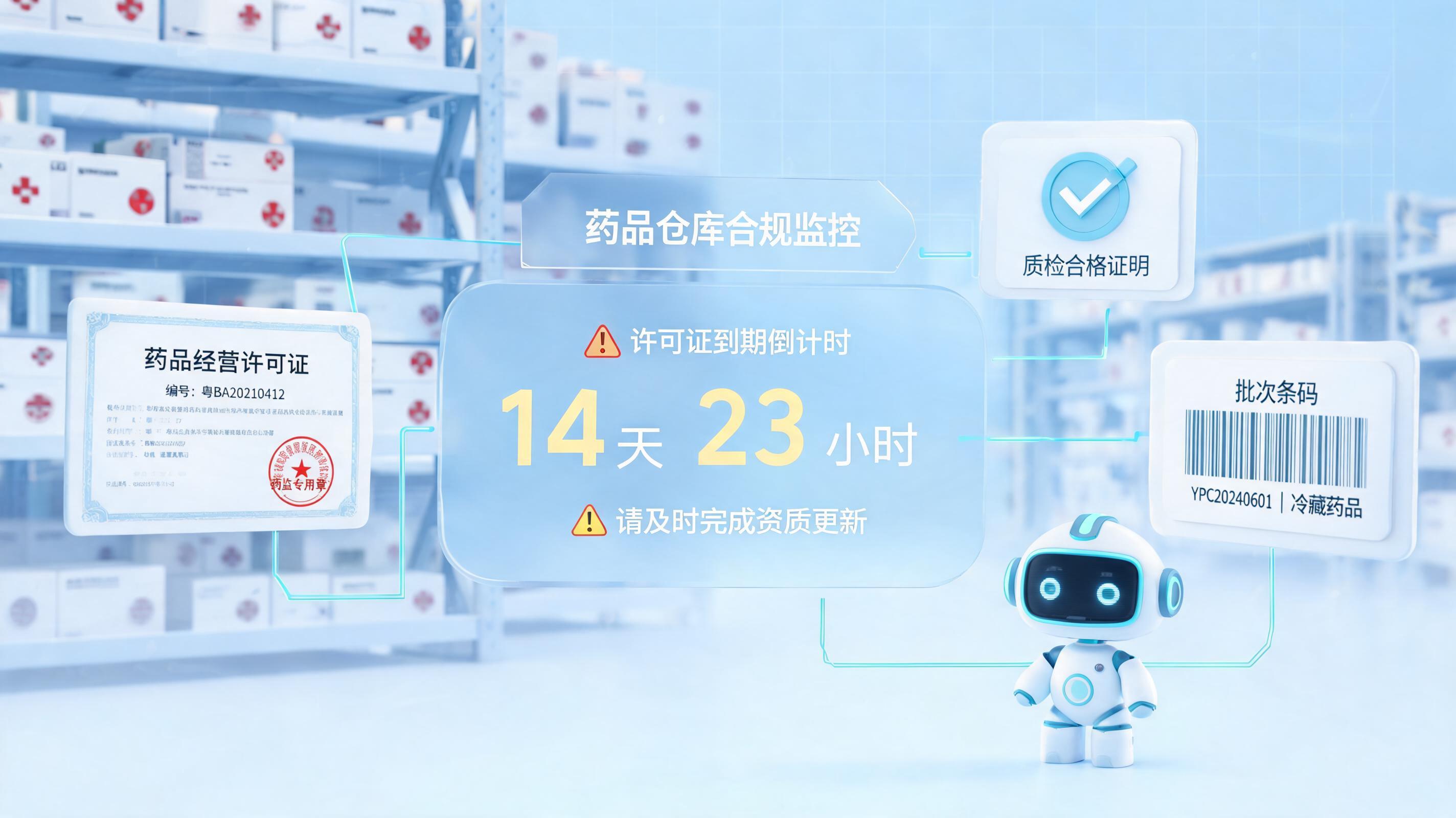 药品批发资质失效提醒，如何构建自动化合规防线？_图1