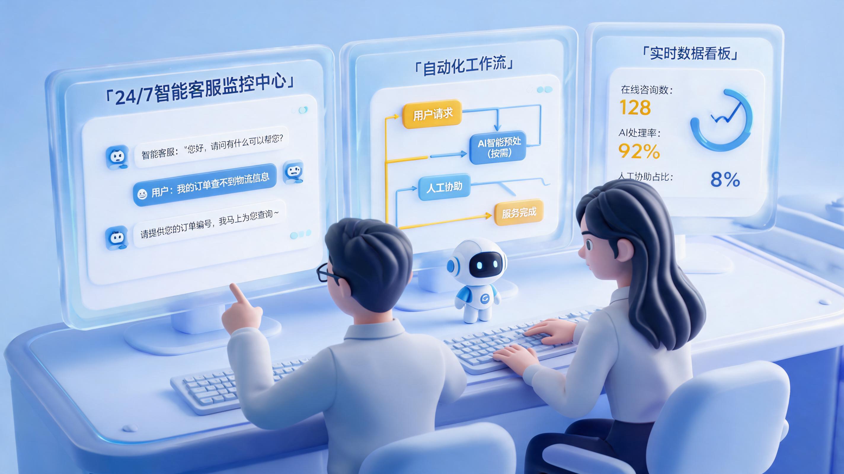 如何让客服7x24小时在线还不增加人力成本?实在Agent用数字劳动力破解难题