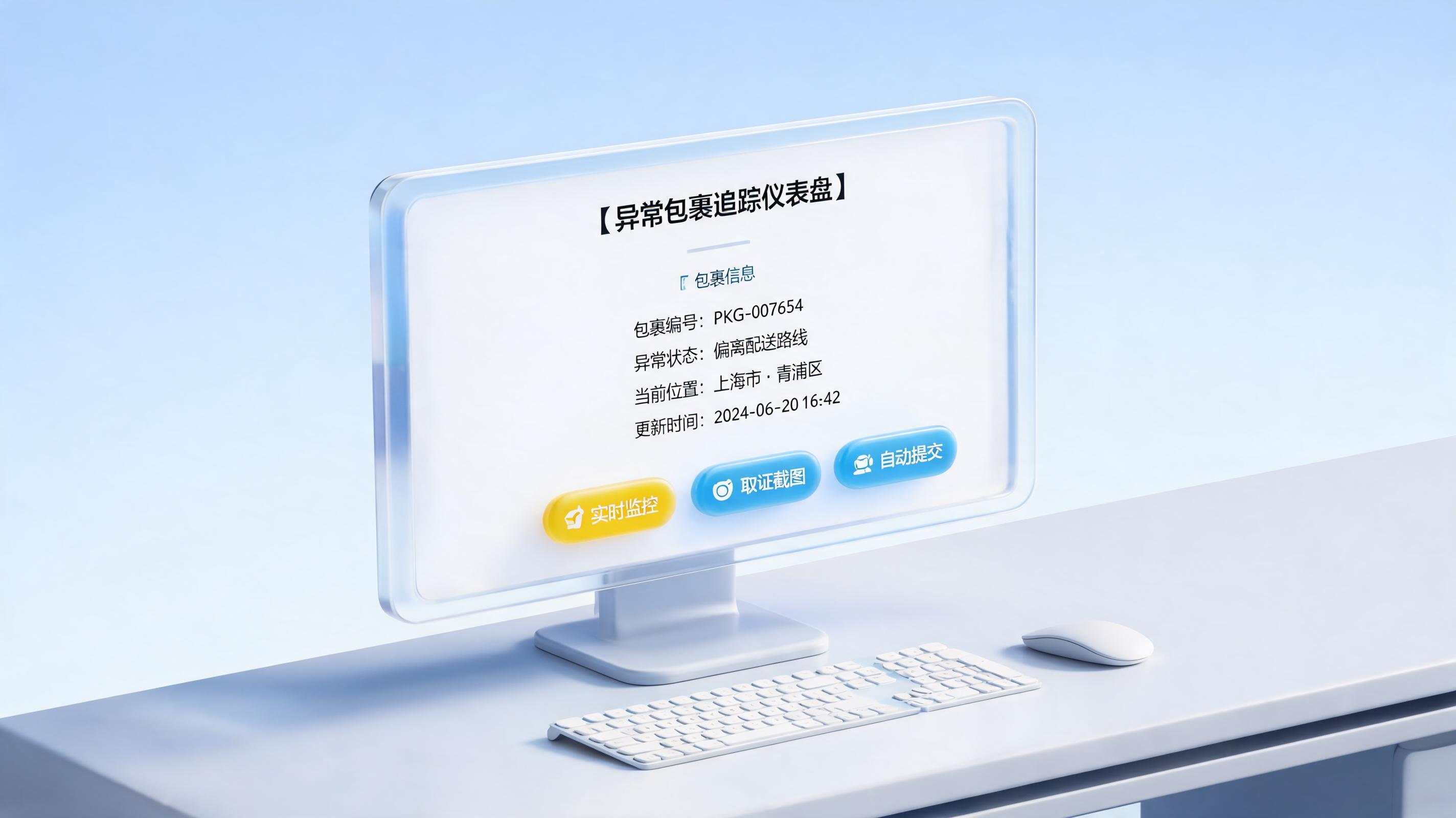 异常件截图给快递如何批量完成?实在Agent三步终结物流举证难题