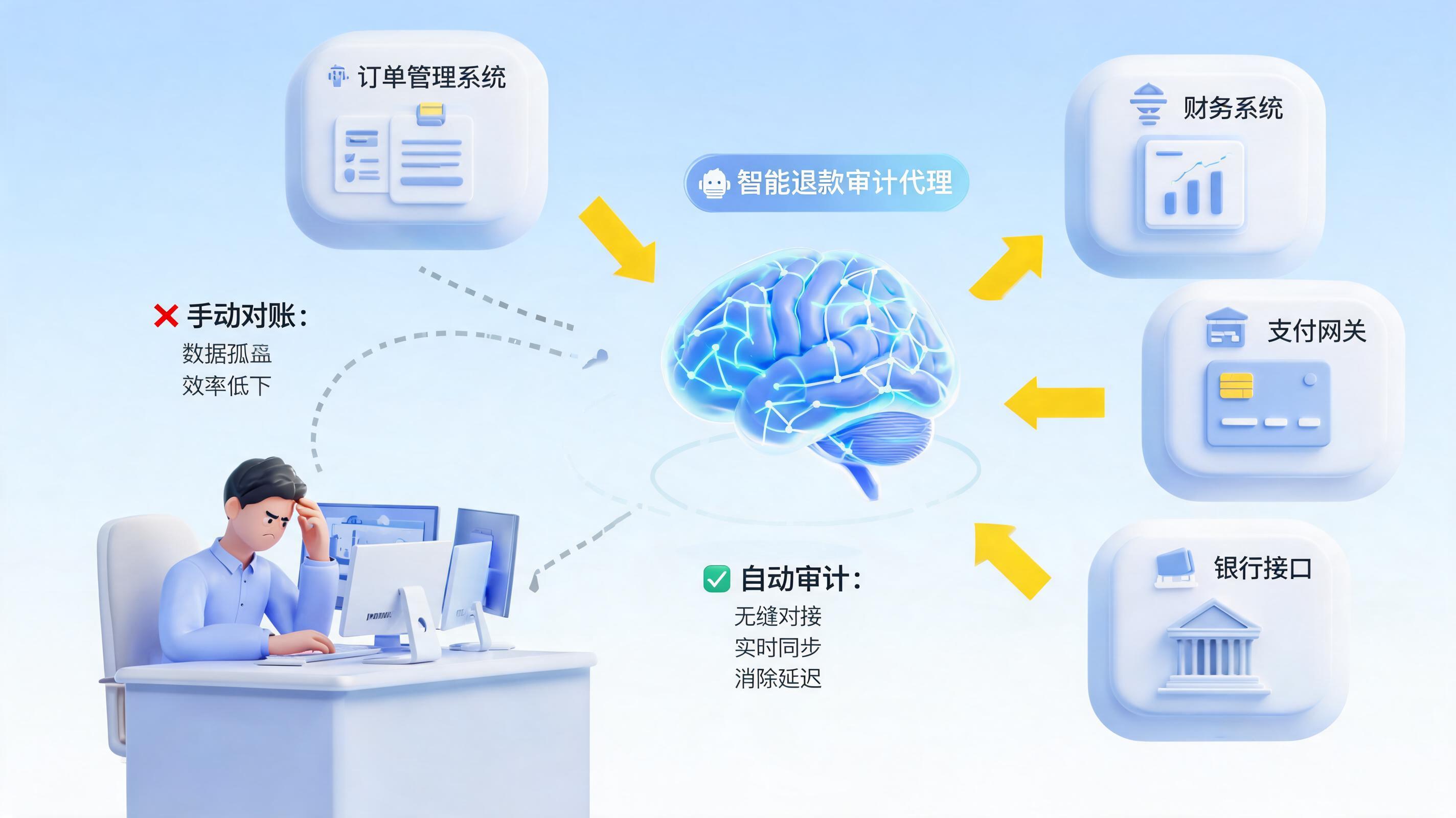 退款审核跨系统核对耗时费力怎么破?