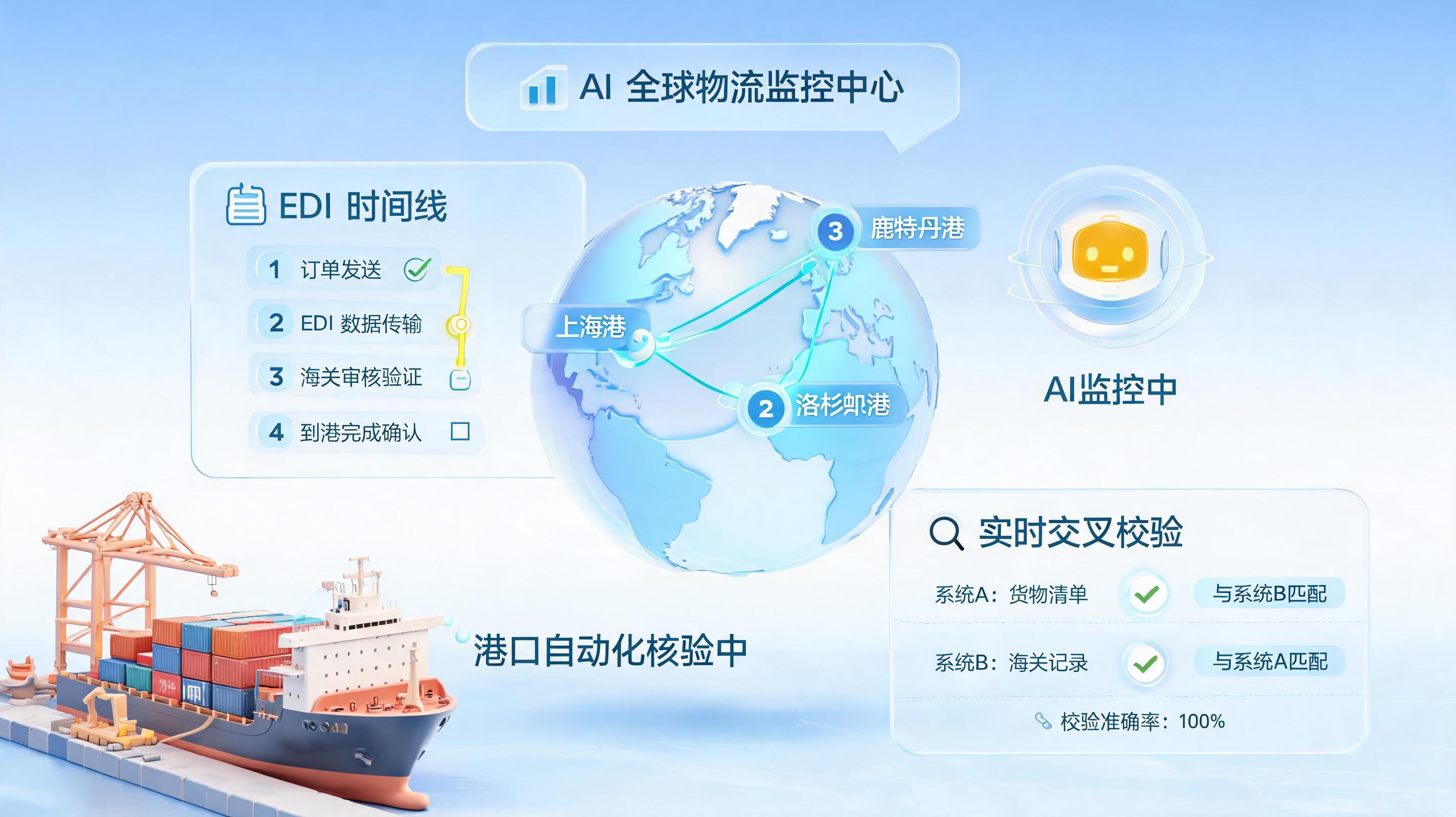 出口装船EDI校验：Agent“一句话”实现精准时效风控