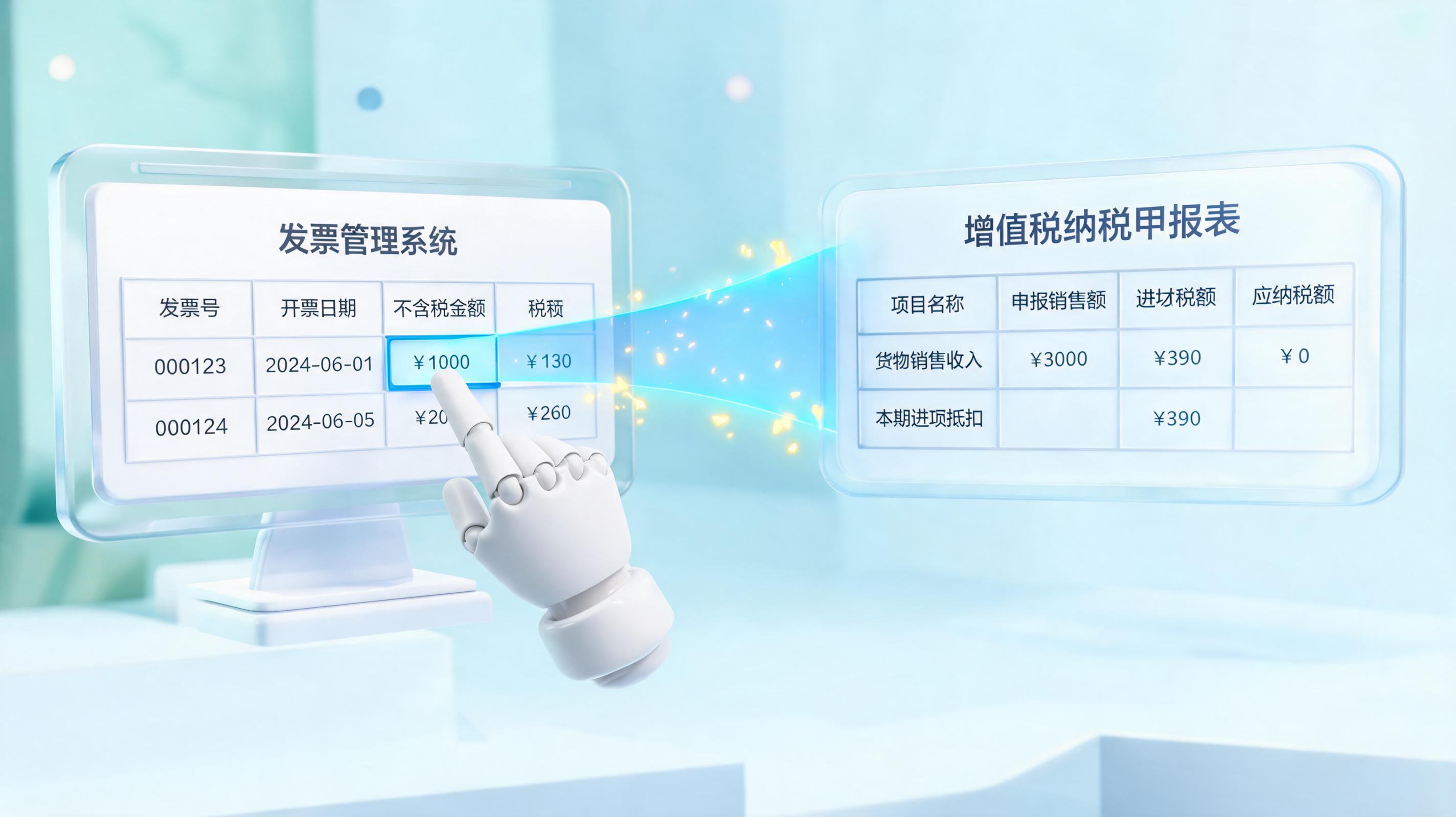 先填申报表数据,Agent能自动抓取开票信息吗?