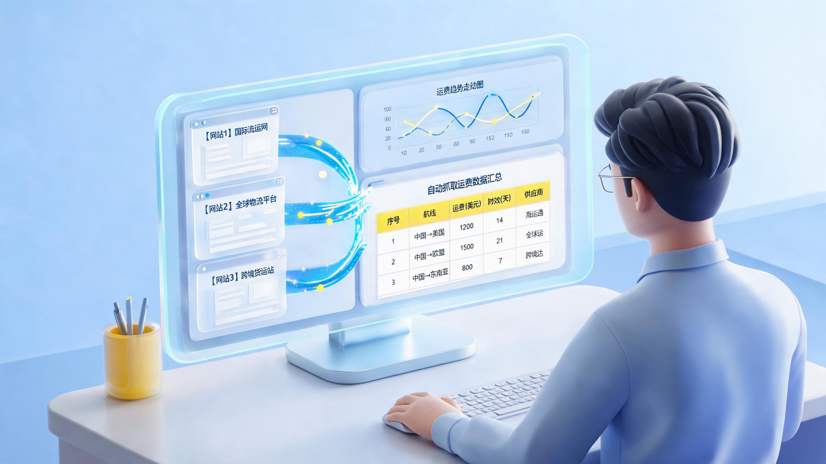 运价自动采集？一键生成指定Excel报表的高效率引擎_图1