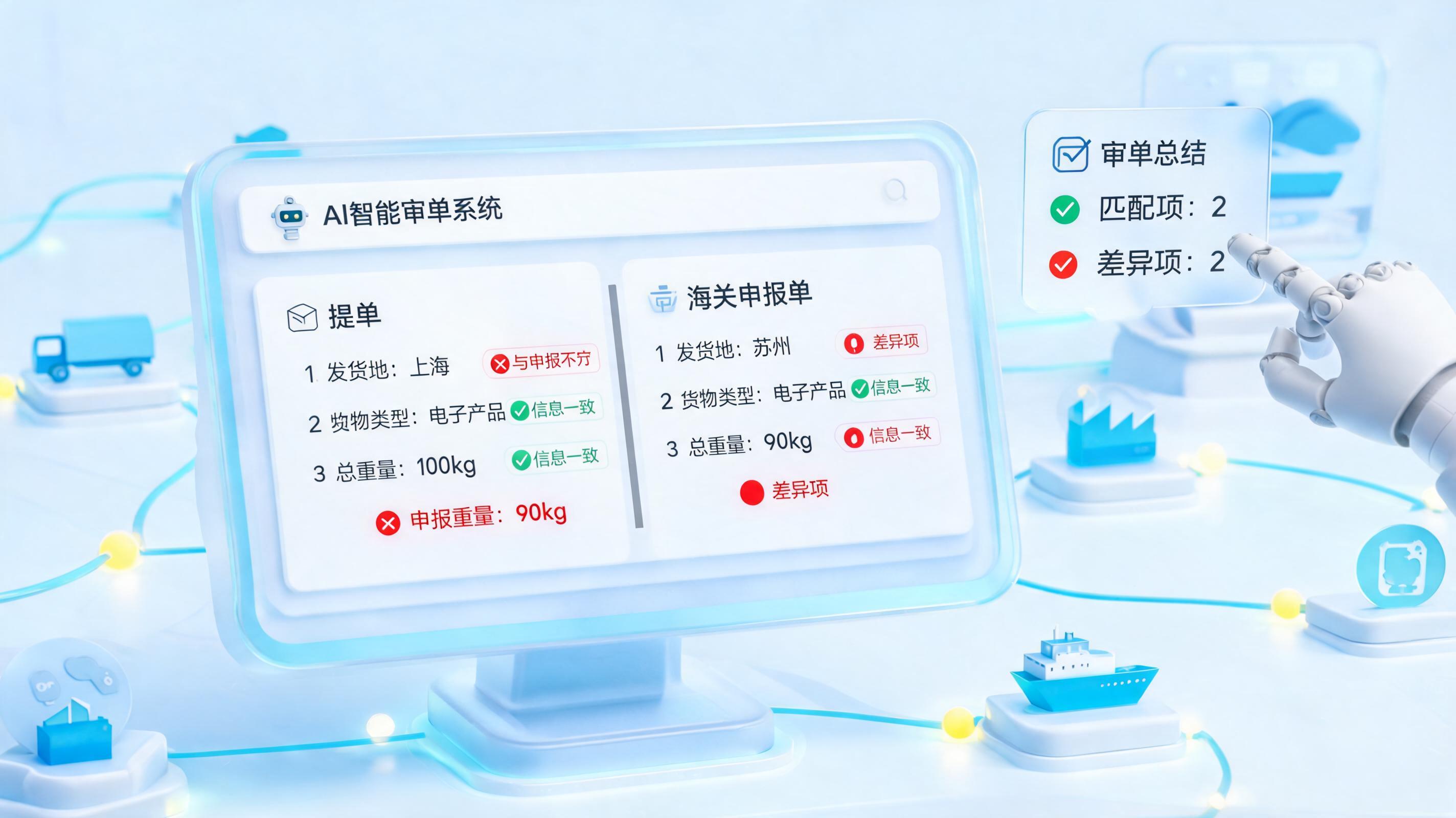 填好数据后Agent能自动比对是否一致吗？